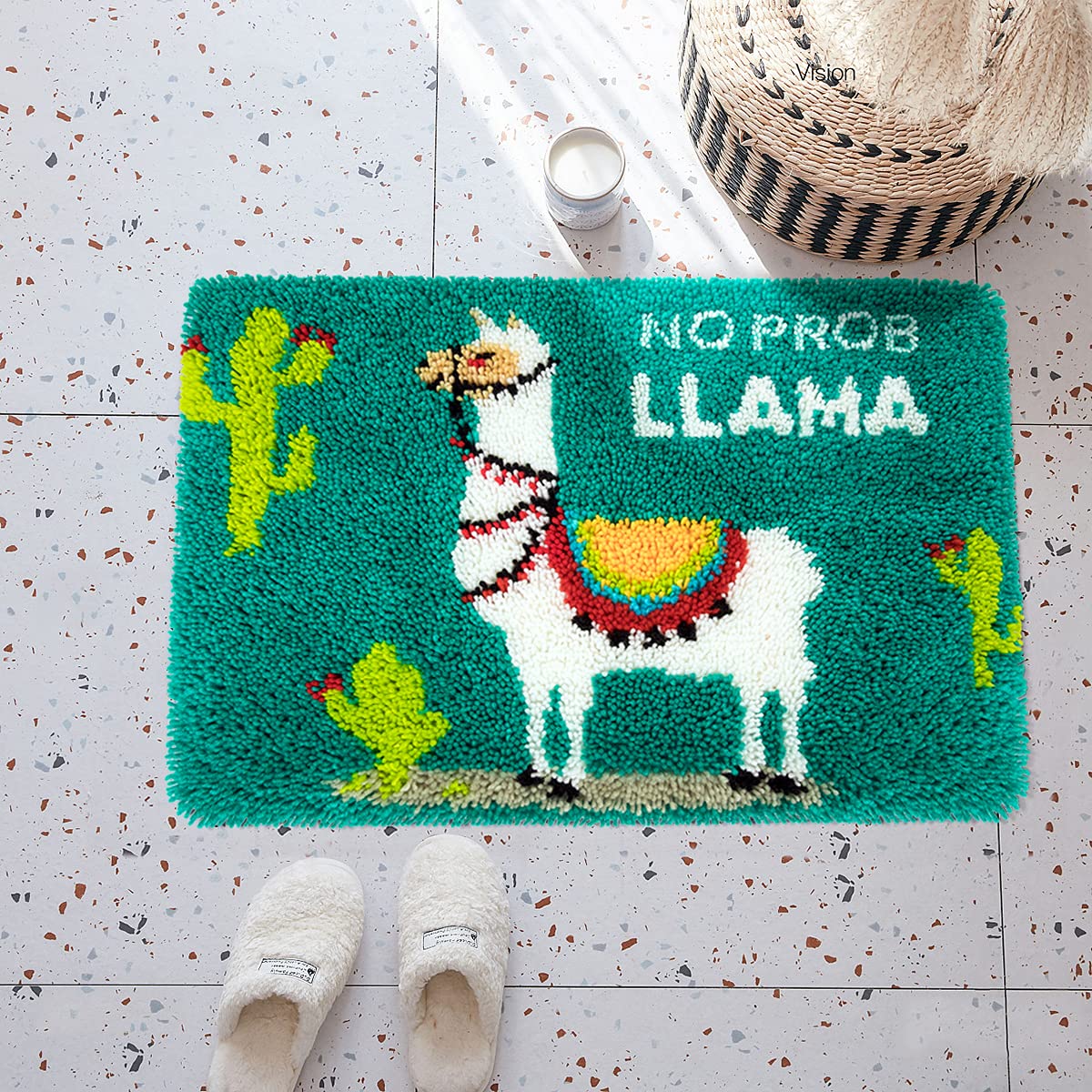Clubevy Latch Hook Rug Kit - DIY Custom Crochet Craft Kit for Beginners, Kids & Adults - Handmade 18x24 Inch Personalized Gift for Home Decor, Wall Hanging & Cozy Living Room Accent