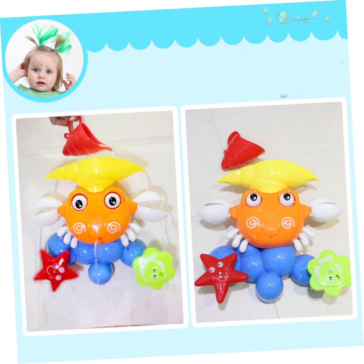 DRESSOOS Crab Bath Toys for Babies & Toddlers - Fun Animal Bathtub Toys for Sensory Play & Water Learning - Perfect for Bathtime, Pool Play & Early Childhood Development