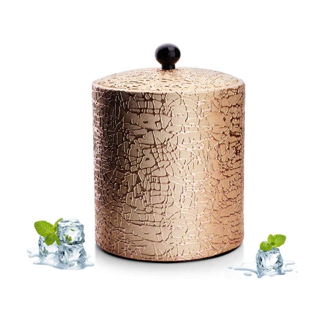 Premium Stainless Steel Ice Bucket with Gold Finish - Double Walled Insulated Champagne & Wine Cooler for Parties, Weddings, and Outdoor Events