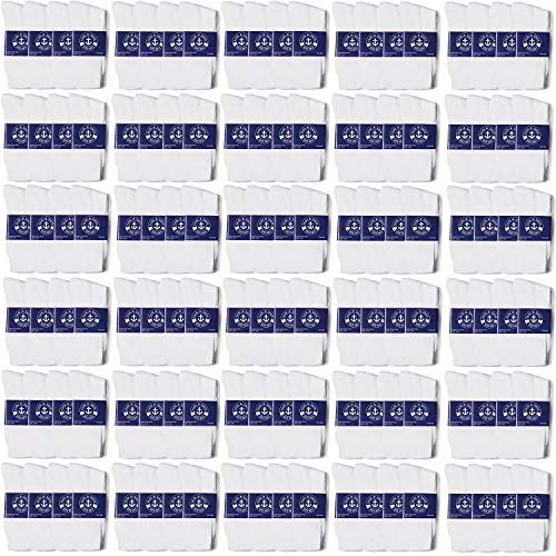 300 Pairs Mens White Crew
