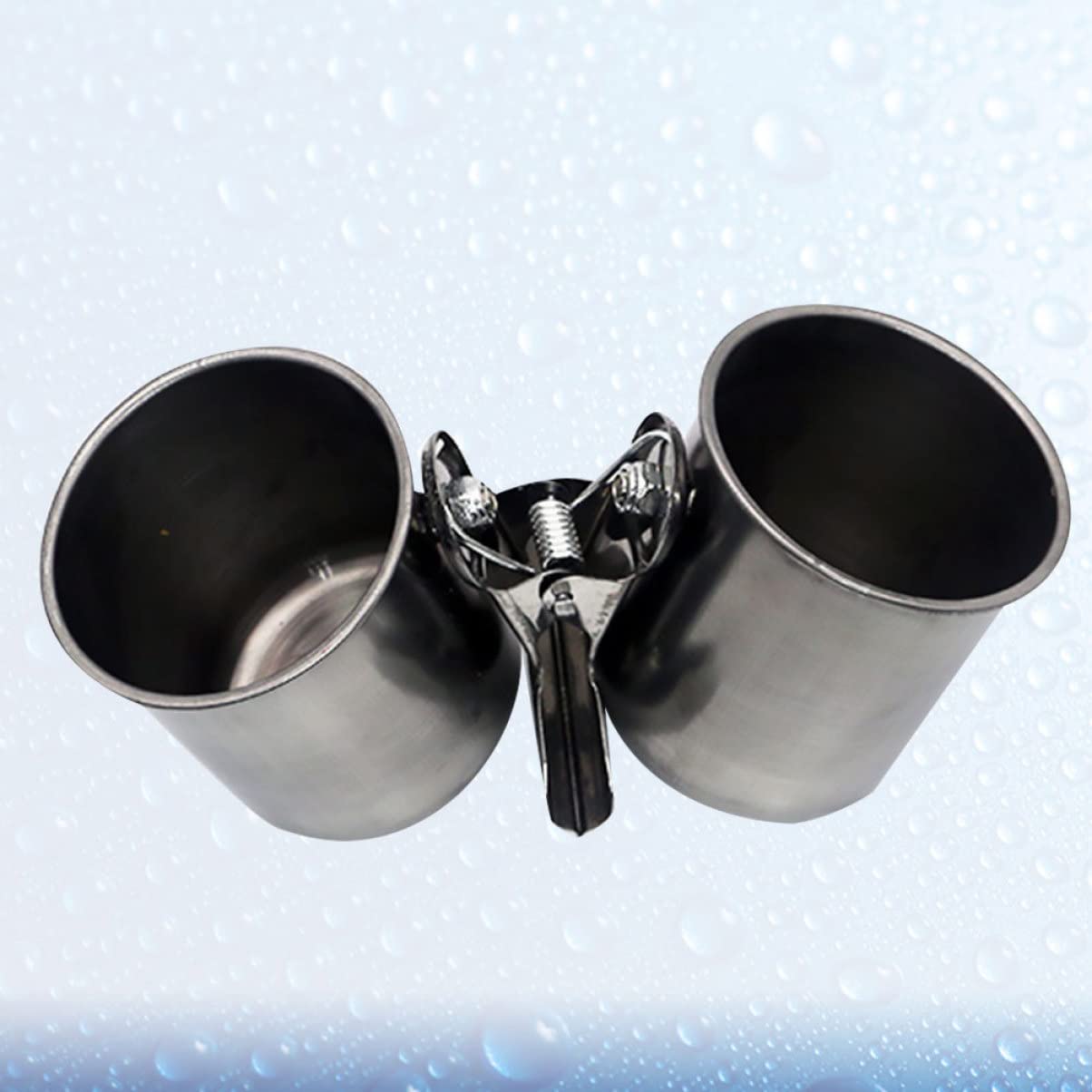 6pcs Stainless Steel Bird Feeding Bowls with Hanging Clamps - Durable Cage Mounted Dishes for Cockatiels, Parakeets & Budgies - Perfect for Small Pet Birds in Cages, Aviaries or Travel Carriers