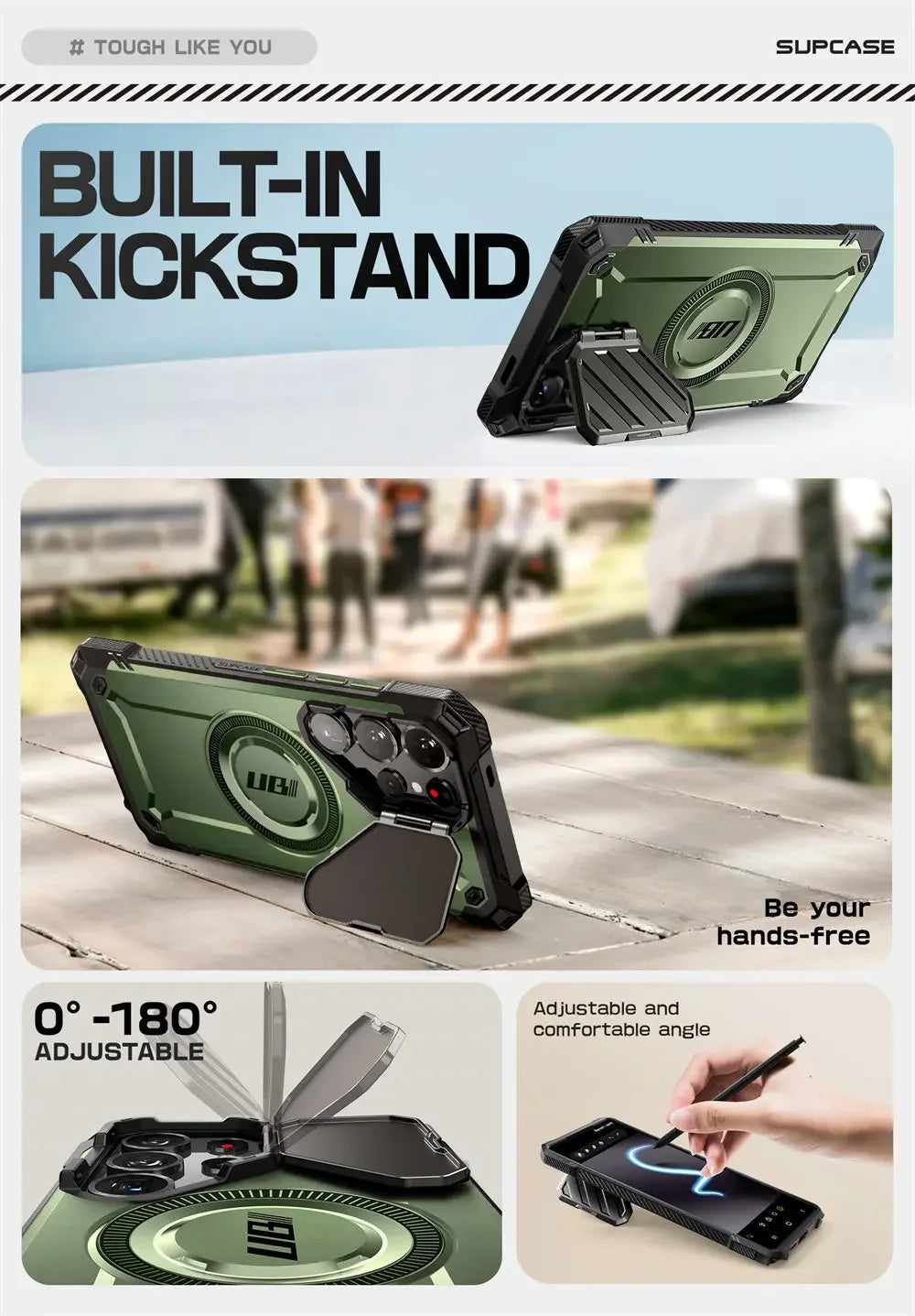 Samsung Galaxy S25 Ultra SUPCASE UB Mag XT Heavy Duty Rugged Case with Kickstand - Shockproof Protection for Outdoor, Work & Daily Use