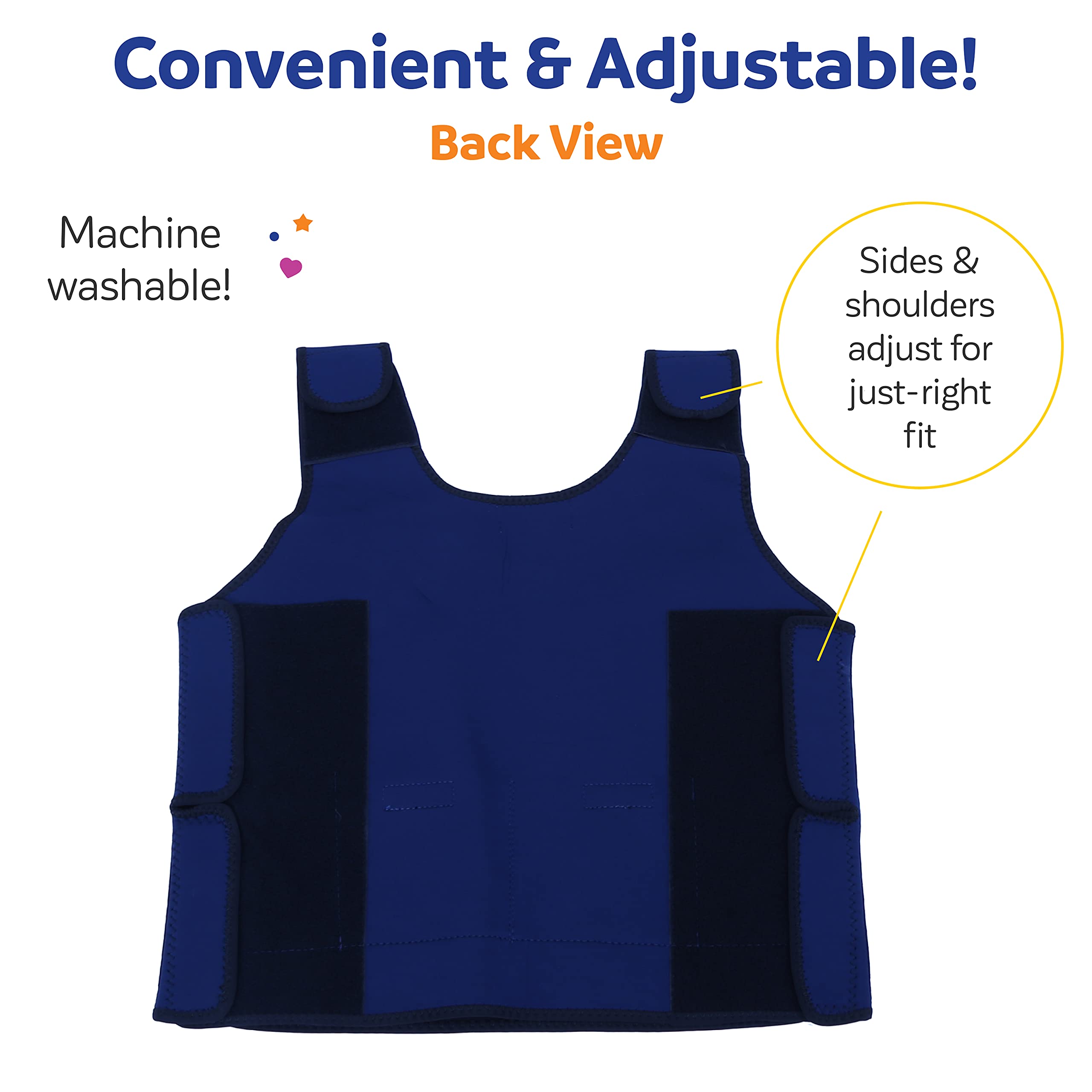 Weighted Compression Vest for Toddlers with Sensory Needs - Calming Sensory Vest for Kids - Peace Sign Design - X-Small Size - Ideal for Autism, ADHD & Anxiety Relief - Perfect for Home, School & Therapy Use