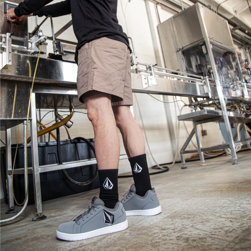 Volcom Stone Men's Composite Toe Safety CSA Skate Shoe VC30468 - Grey Work Boots for Construction, Skateboarding & Outdoor Activities
