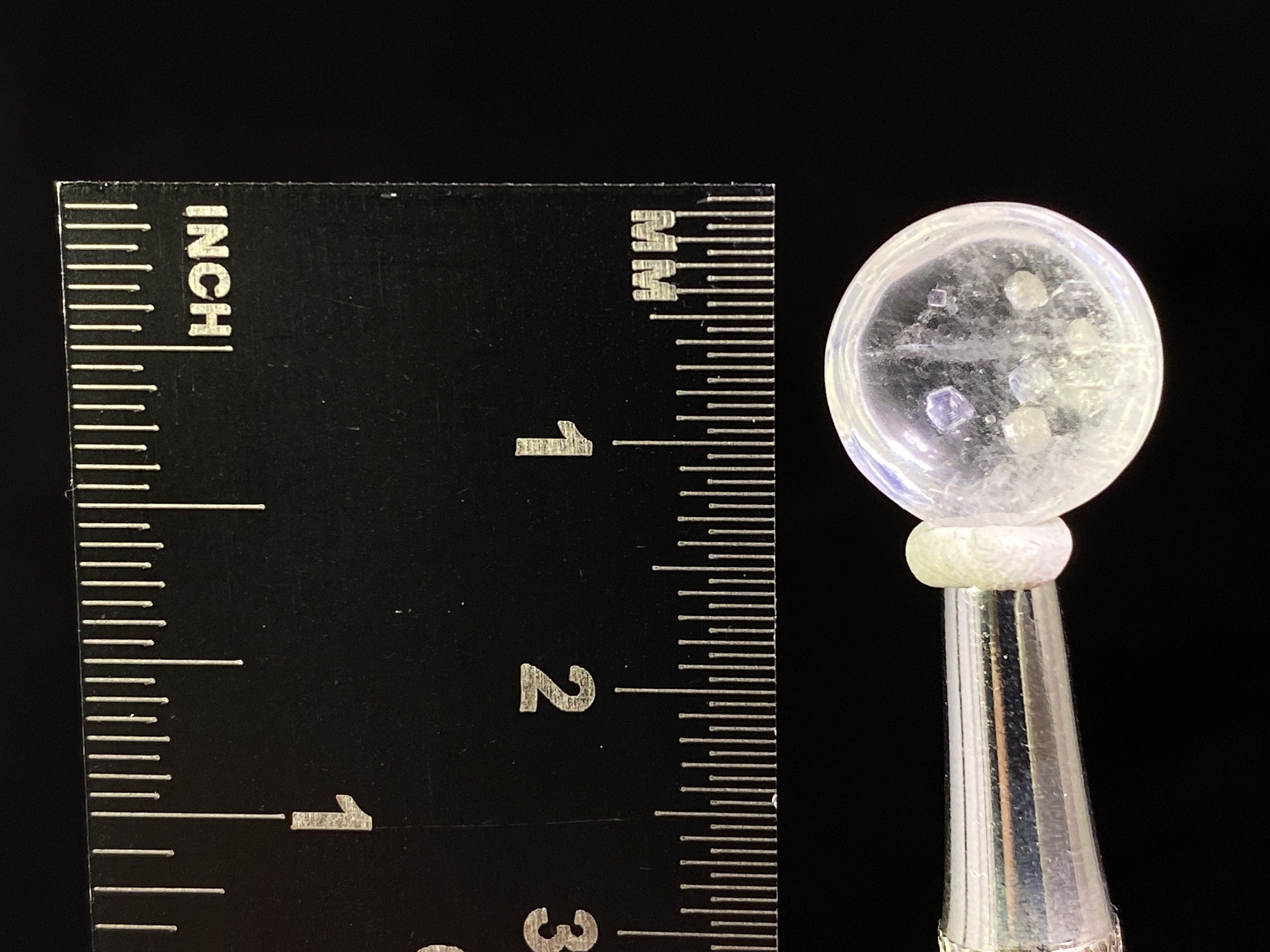 FLUORITE in Clear QUARTZ Cabochon - Rare Natural Gemstone for Jewelry Making, Healing Crystals & Spiritual Crafts | Perfect for Pendants, Rings & Energy Healing