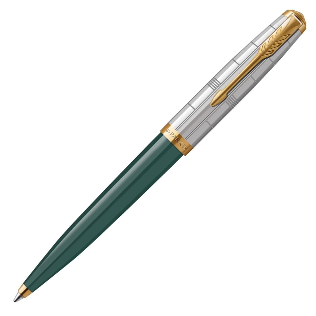 PARKER 2169137 Ballpoint Pen 51 Modern Heritage Forest Green GT Medium Point - Premium Oil-Based Ink, Elegant Gift Box - Perfect for Office, Business Meetings & Luxury Gifting