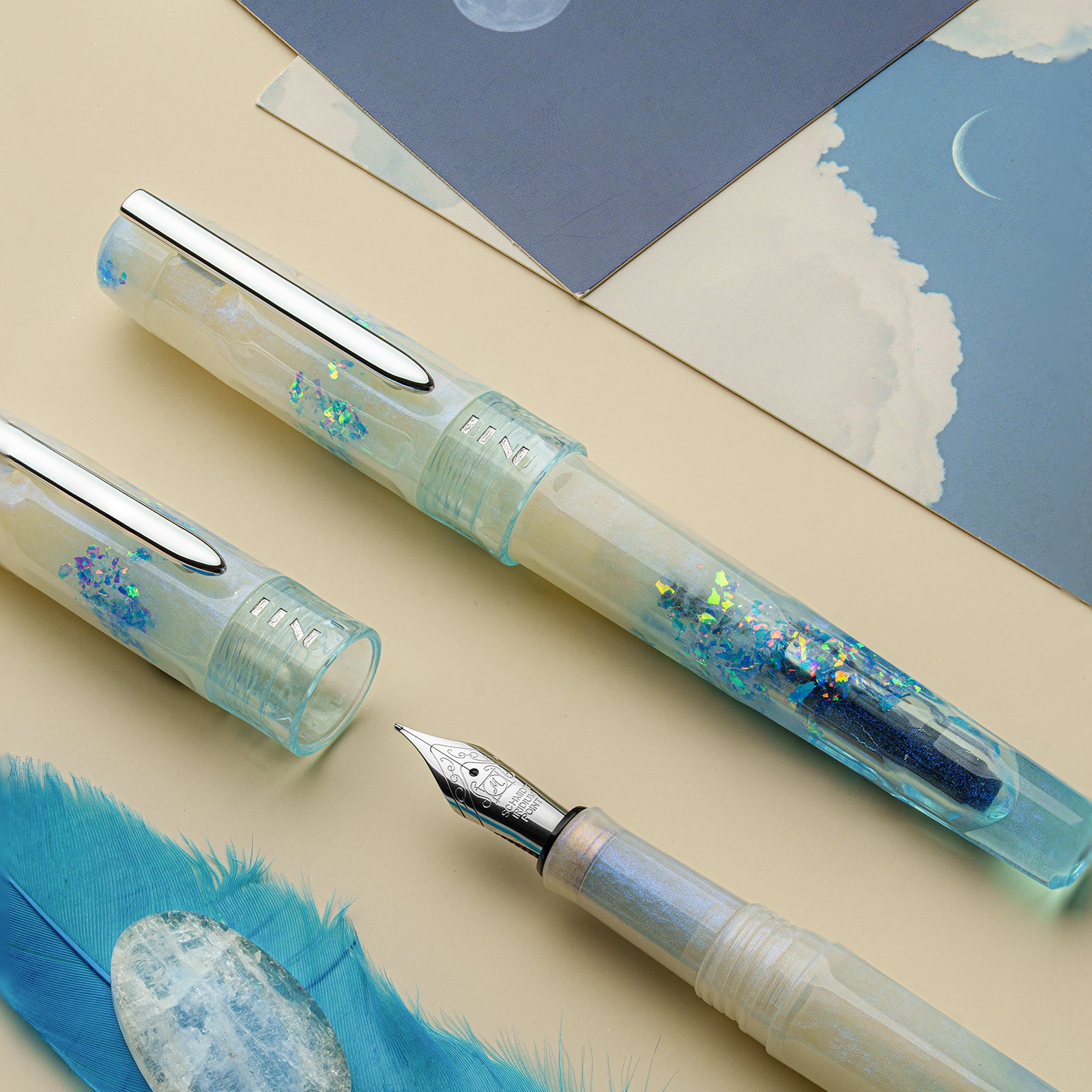 Benu Talisman Fountain Pen - Elegant Moonshine Design, Premium Writing Instrument for Calligraphy & Gift Giving - Perfect for Journaling, Note Taking & Special Occasions