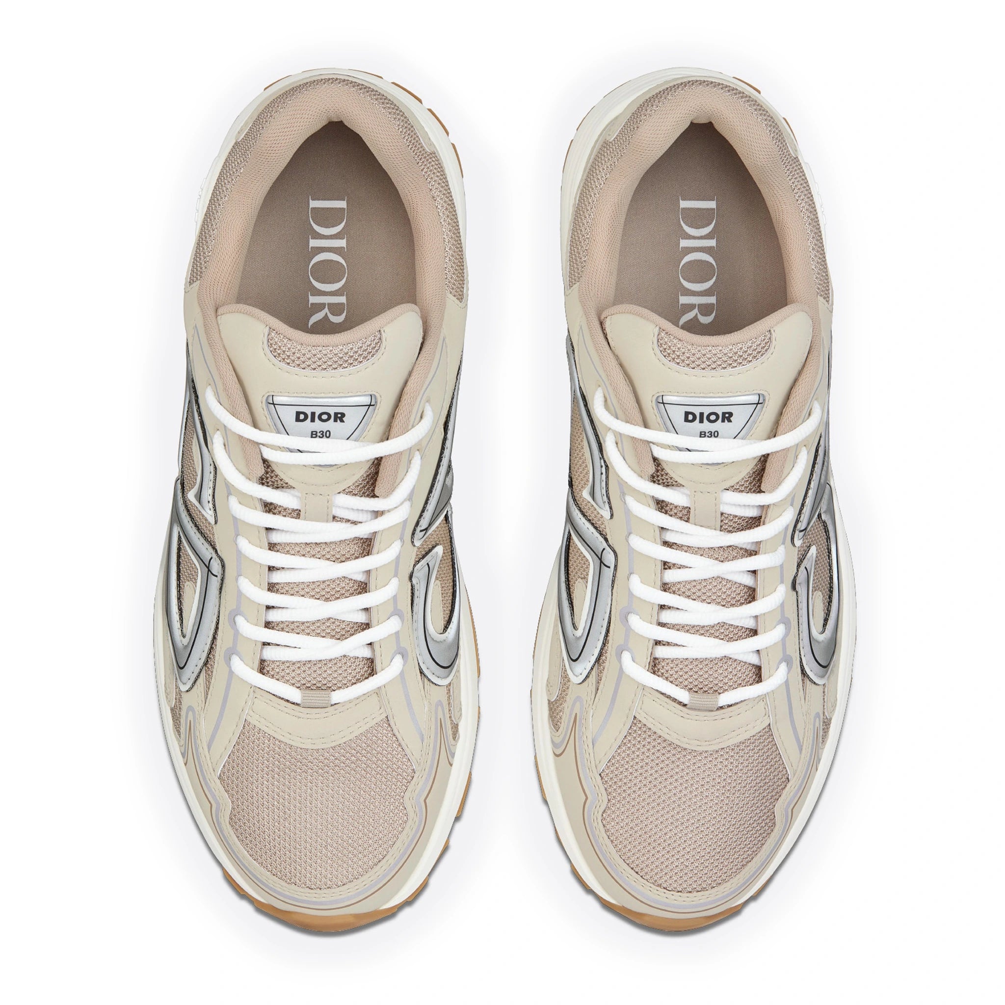 Dior B30 Mesh Cream White Sneakers - Men's Luxury Fashion Shoes for Casual Wear & Street Style