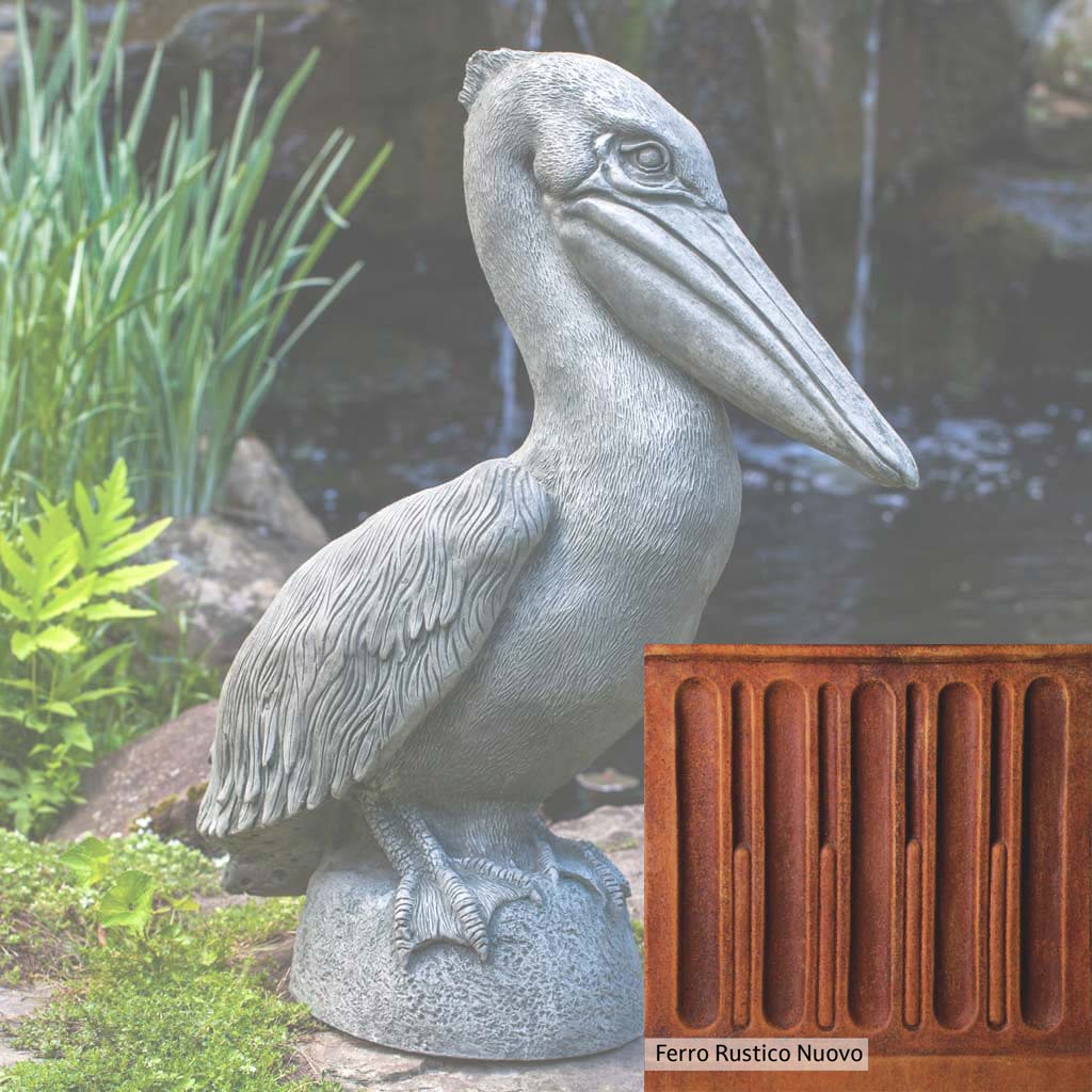 Campania International Pelican Statue - Elegant Outdoor Garden Decor for Patio, Poolside & Coastal Home Decor