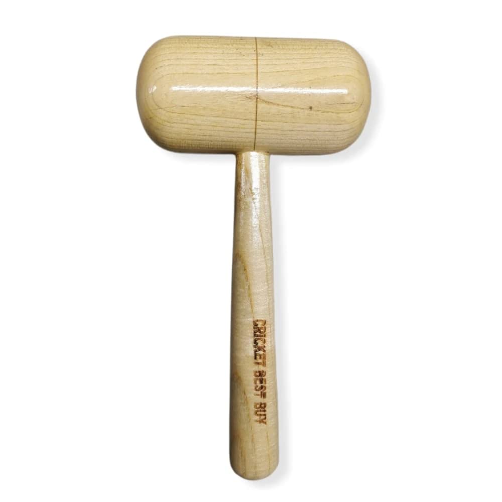 Premium CBB Cricket Bat Mallet Hammer - Lightweight Wooden Rounded Short Handle for Cricket Training & Practice - Perfect for Backyard Games, Sports Drills, and Cricket Enthusiasts
