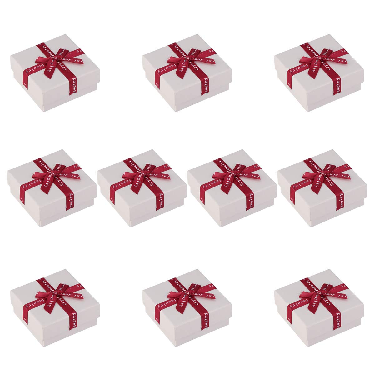 KESYOO 10-Piece Bowknot Jewelry Gift Box Set - Elegant Cardboard Earring Present Case for Necklaces, Rings & Small Accessories | Perfect for Wedding Favors, Birthday Gifts & Jewelry Storage
