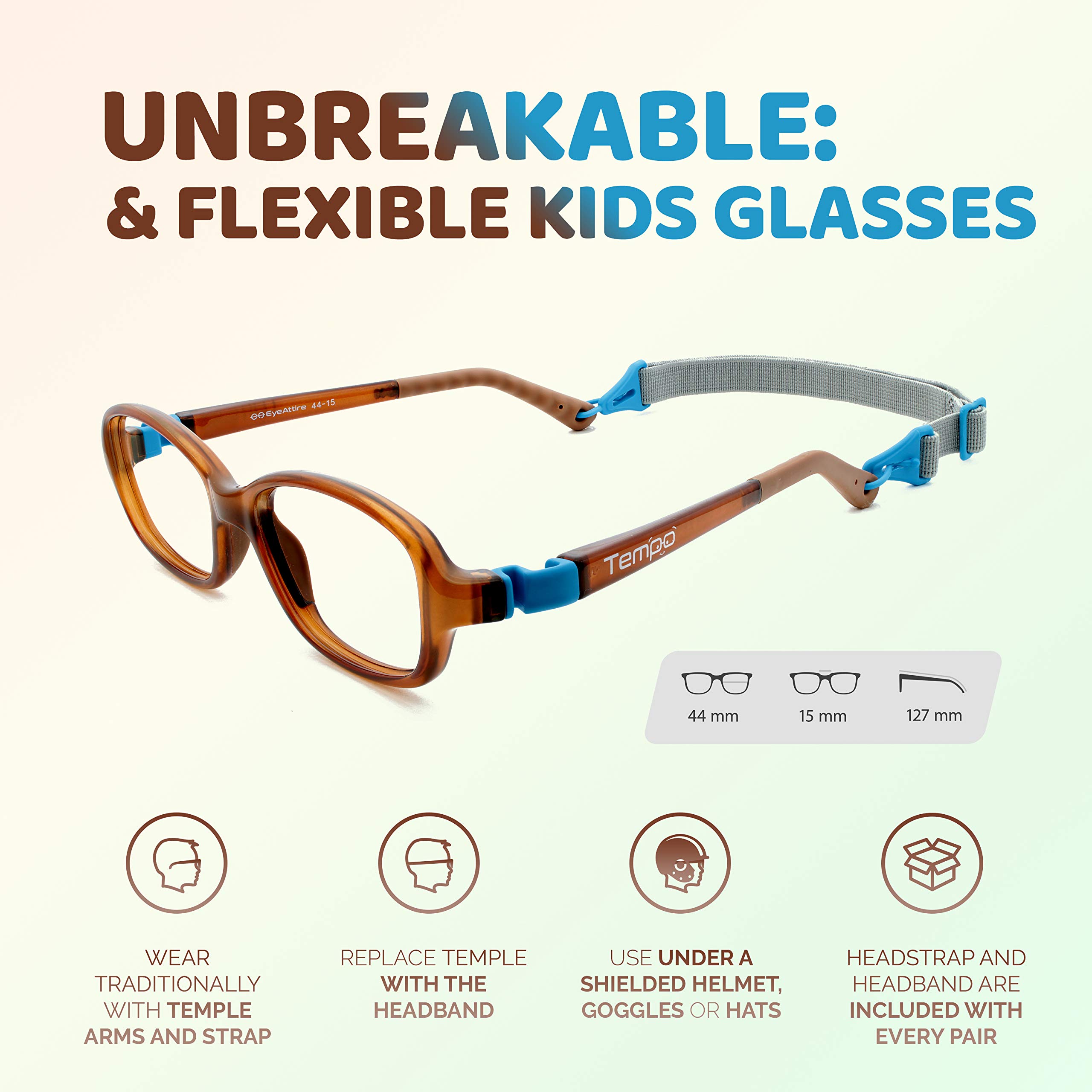 Unbreakable Kids Glasses - Flexible & Durable Children's Eyewear for Active Lifestyles - Perfect for School, Sports, and Outdoor Play - Model 3006