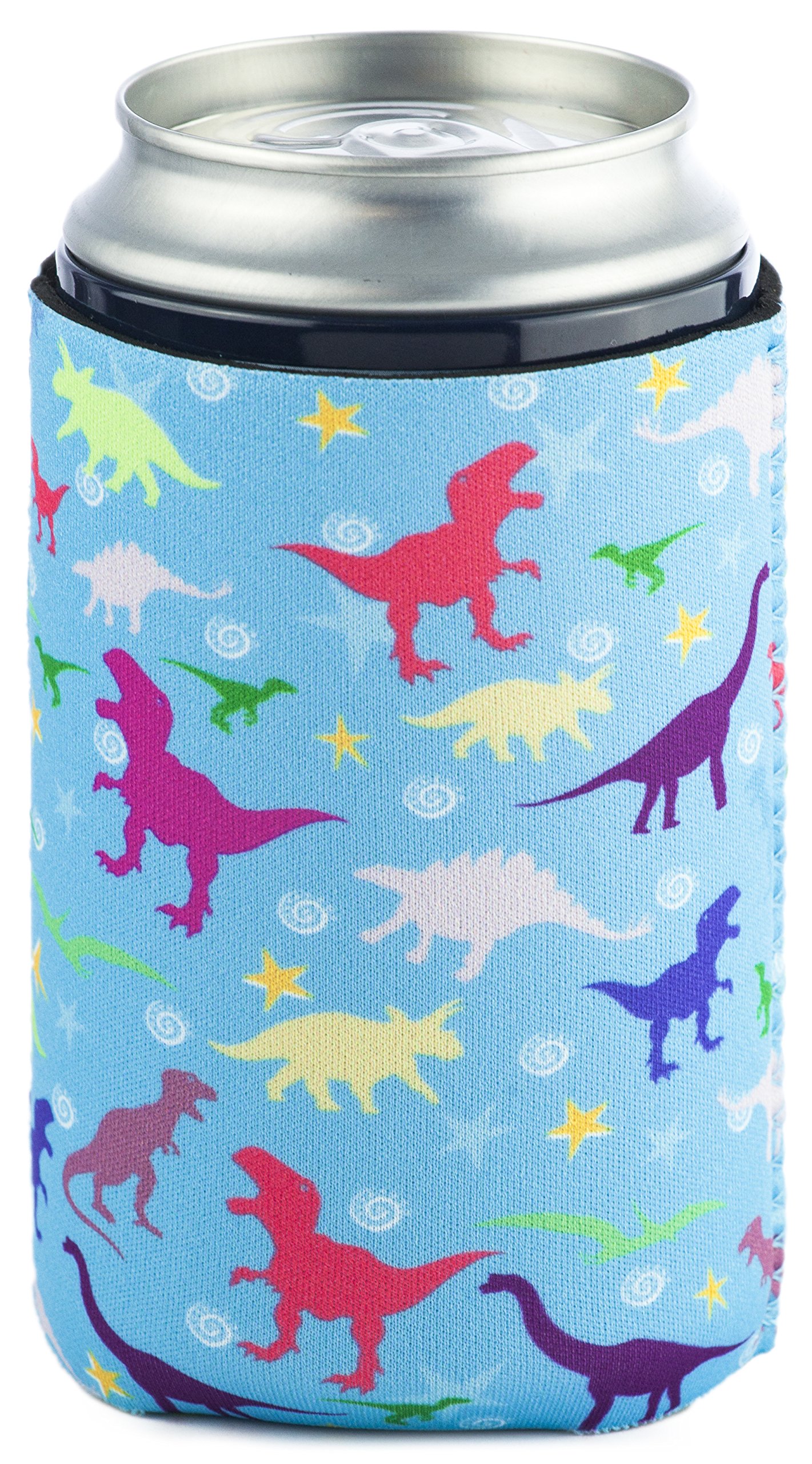 Funny Dinosaur Can Cooler - Insulated Drink Holder for Camping & Picnics