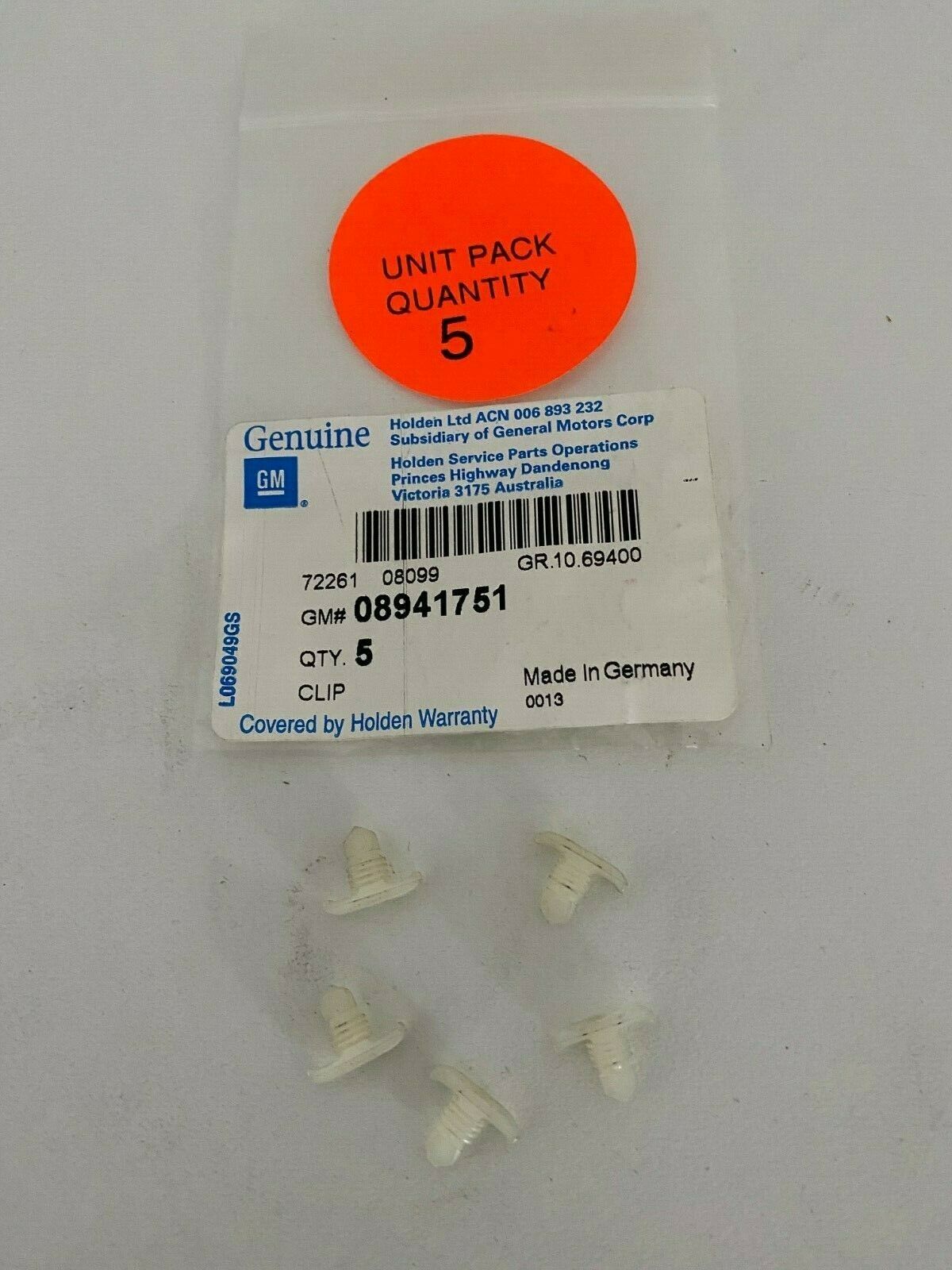 Genuine Holden VB VC VH VK VN VU Door & Boot Weatherstrip Retaining Clips - Perfect for Car Door Seal & Trunk Weather Stripping Replacement