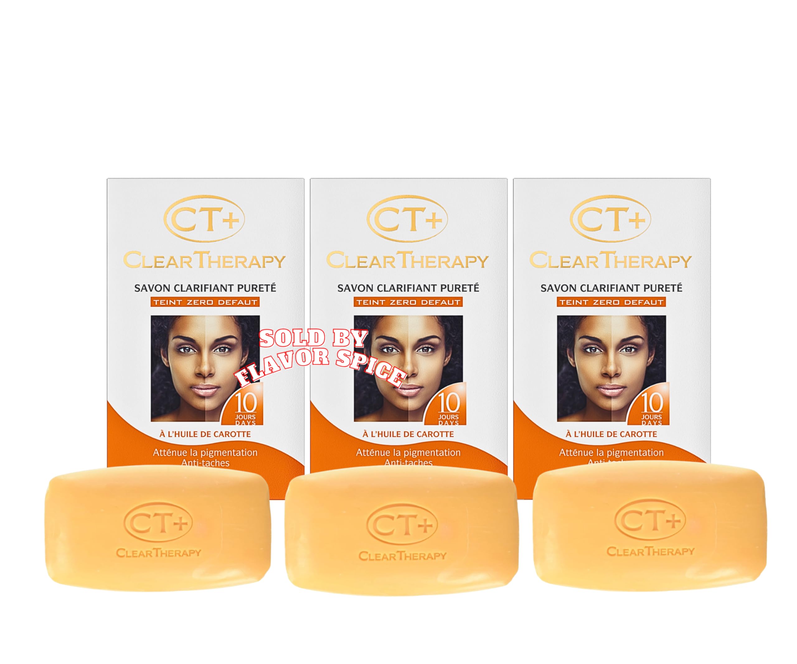 Clear Shower Carrot Soap for Glowing Skin | Natural & Moisturizing | Pack of 3 | Perfect for Daily Skincare & Gift Sets