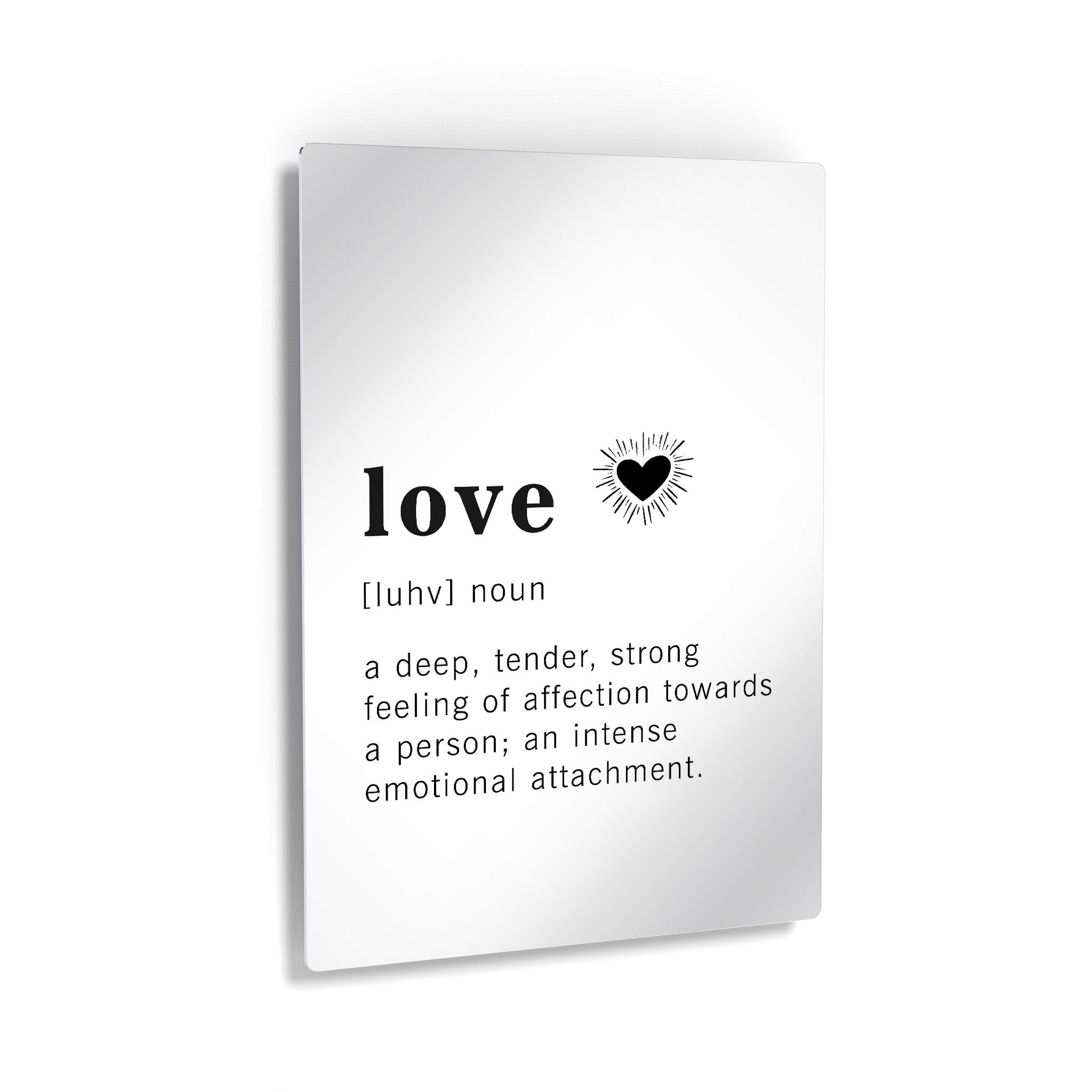 Funny Noun Dictionary Definition of Love Metal Print - Inspirational Quote Wall Art for Office, Living Room, Bedroom & Bathroom - Ready to Hang Home Decor (36x24 Inches) - Made in USA | Perfect for Gifts, Housewarming & Wall Decoration
