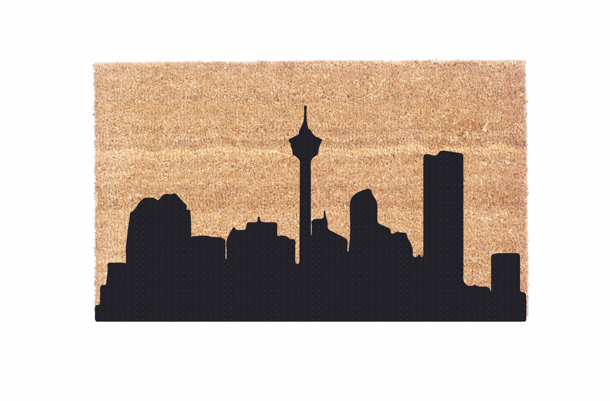 Stylish City Skyline Coco Doormat - Non-Slip Entryway Rug for Home & Office Decor - Perfect for Front Door, Patio, and Indoor Use