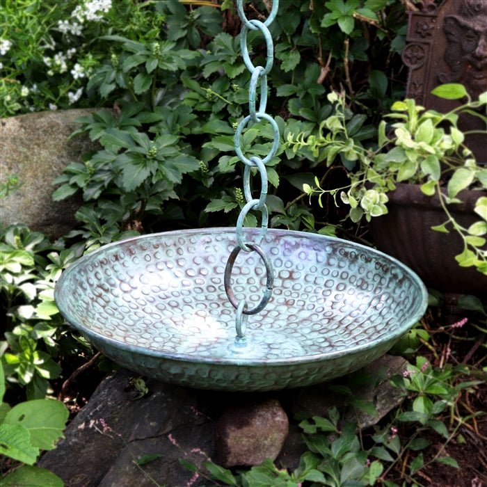 Blue Verde Copper Rain Chain with 16.5