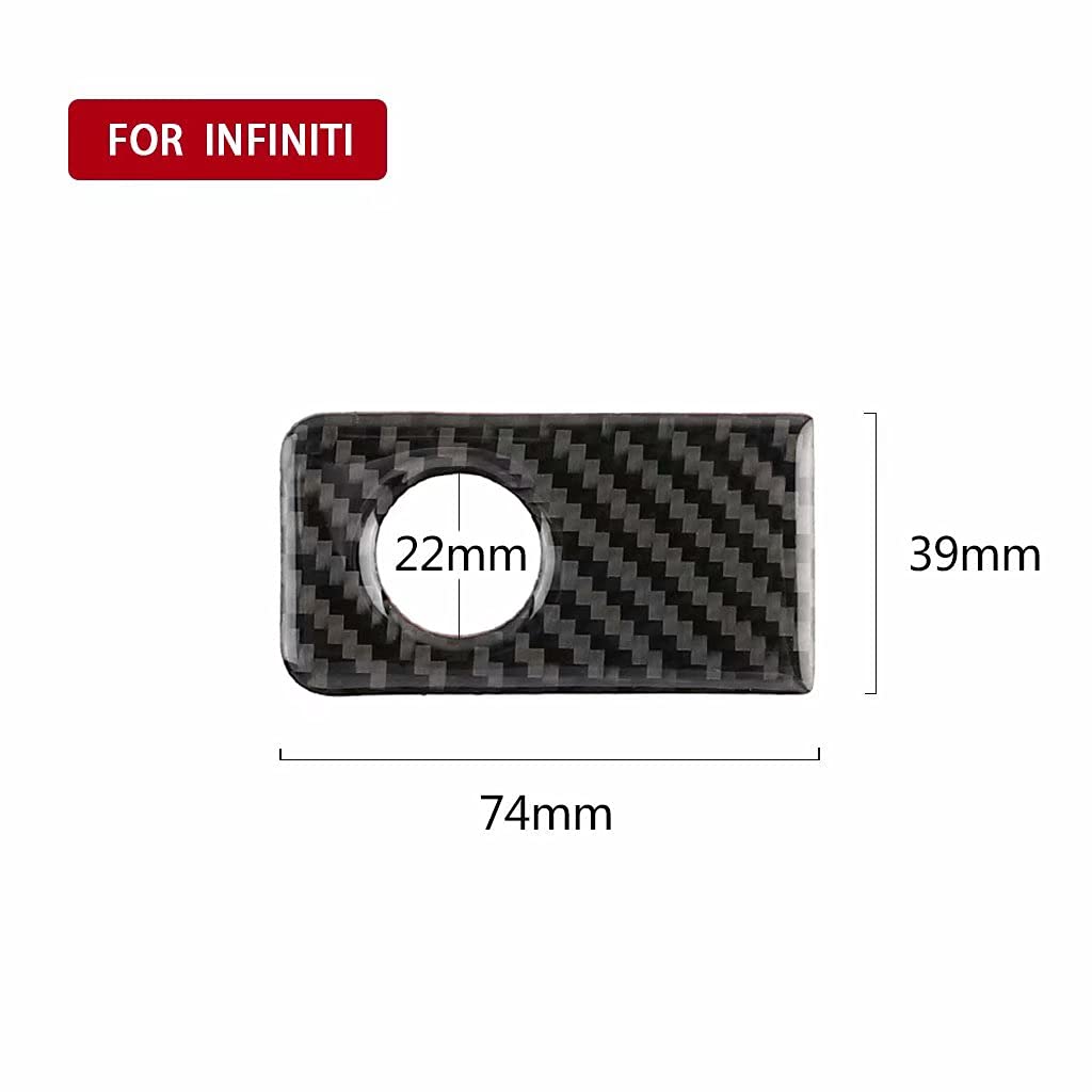 Infiniti Q50 2014-2020 Carbon Fiber Glove Box Cover Trim - Left Hand Drive Interior Accessory (Red) for Enhanced Car Styling & Protection