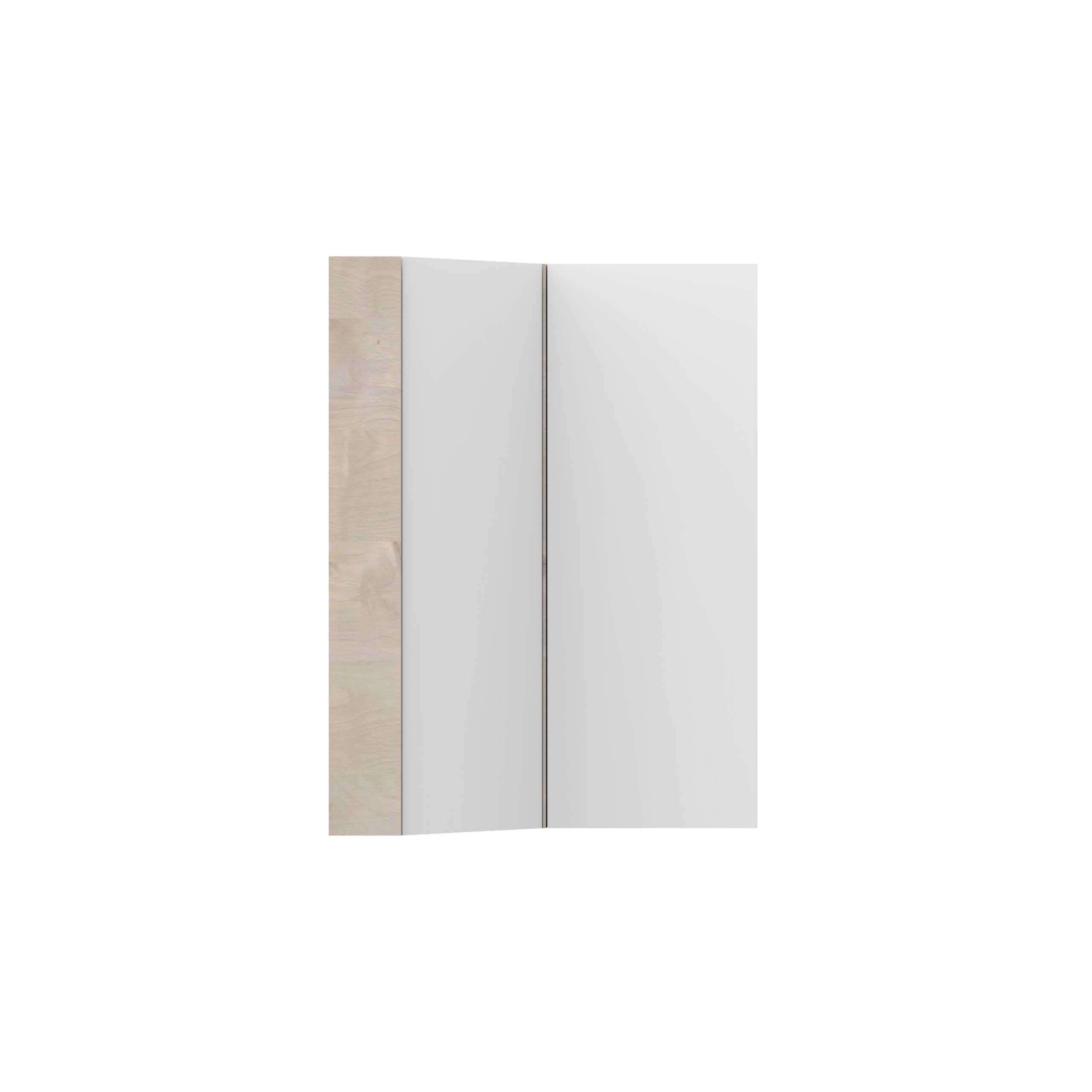 ADP Glacier Pro Offset Corner Shaving Cabinet - Wall Mounted Bathroom Mirror with Storage for Razors & Toiletries | Perfect for Small Bathrooms, Powder Rooms & Vanity Areas