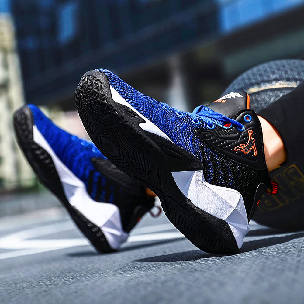 Breathable Mesh Basketball Sneakers for Men - Lightweight Soft Sole Summer Sports Shoes for Outdoor & Indoor Play