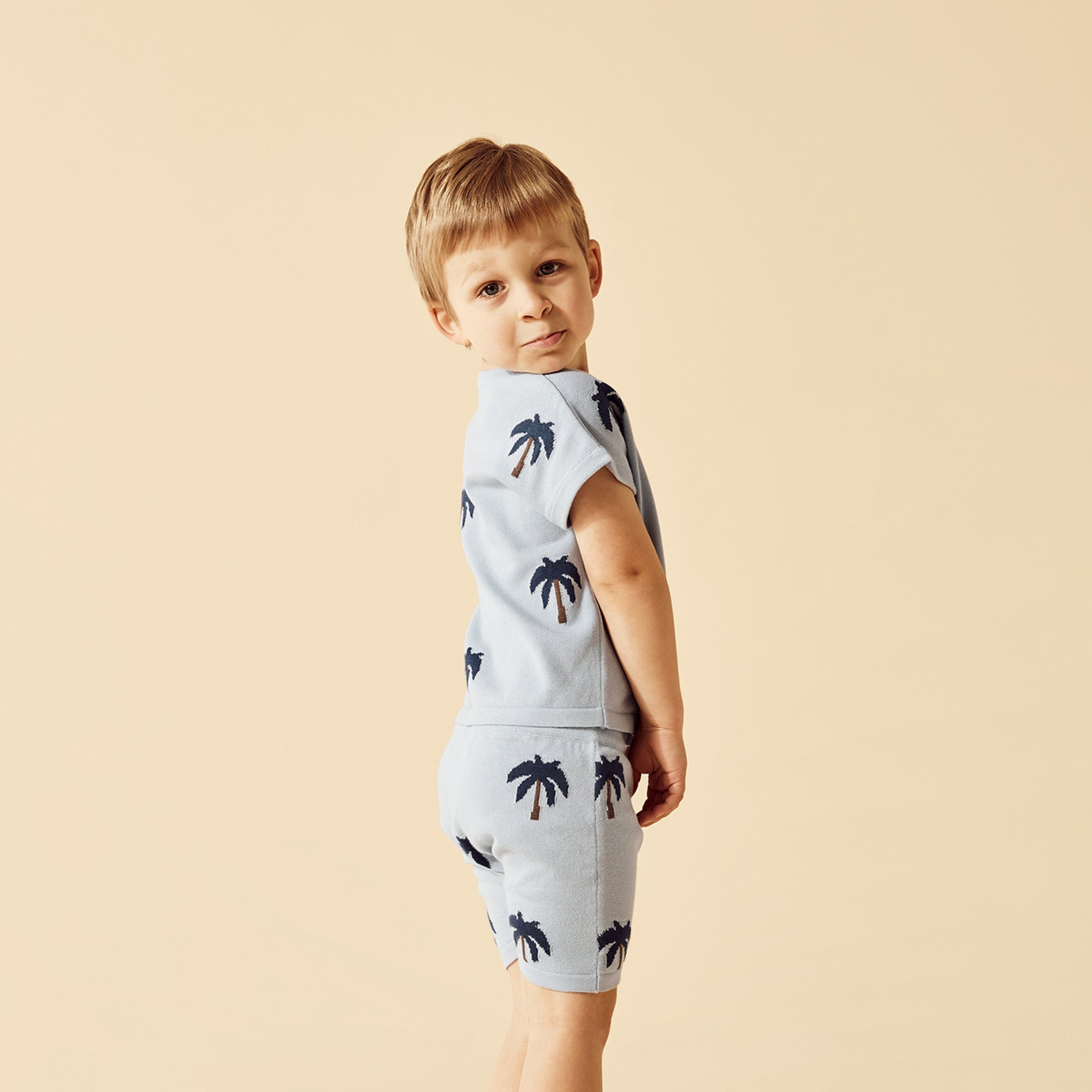 Little Palm Organic Knitted Baby Set - Soft Cotton Newborn Outfit for Boys & Girls - Perfect for Photo Shoots, Family Gatherings & Everyday Wear
