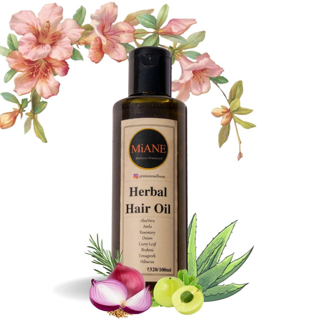 MiANE Herbal Hair Oil for Growth & Repair - Natural Hair Treatment for Thicker, Stronger Hair - Perfect for Daily Use, Styling & Scalp Care