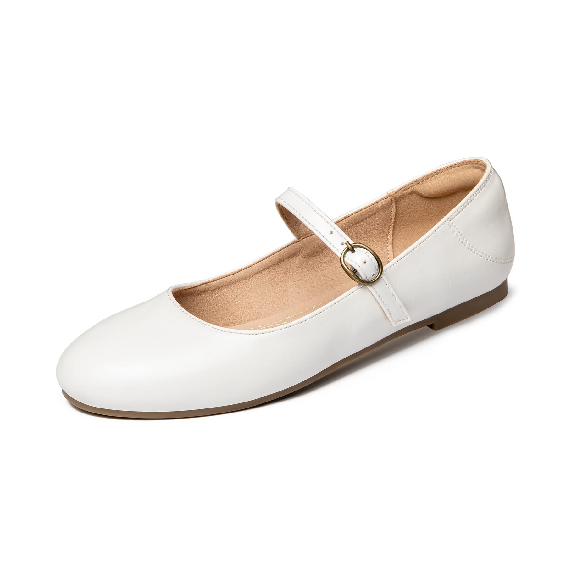 Rekayla Women's Mary Jane Flats - Comfortable Dressy Ballet Shoes with Round Toe & Slip-On Design | Perfect for Work, Weddings & Casual Outfits