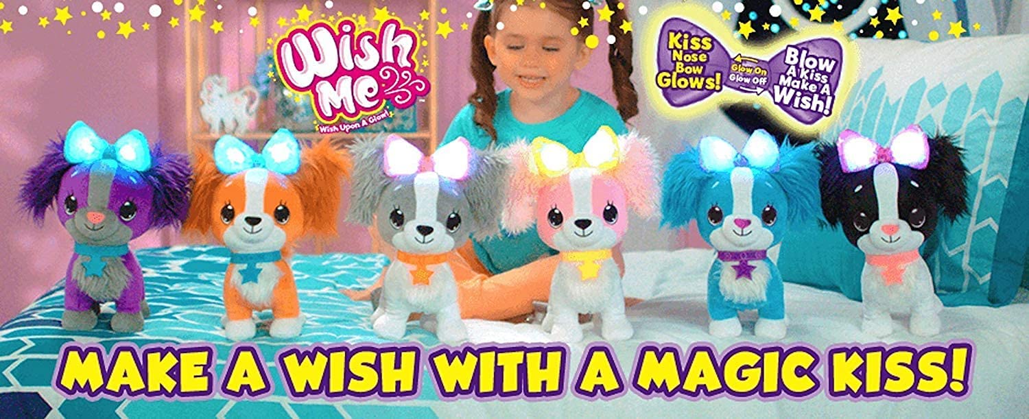 LED Stuffed Animals - Blue & Brown Cavalier Puppy for Pet Lovers | Cute Night Light