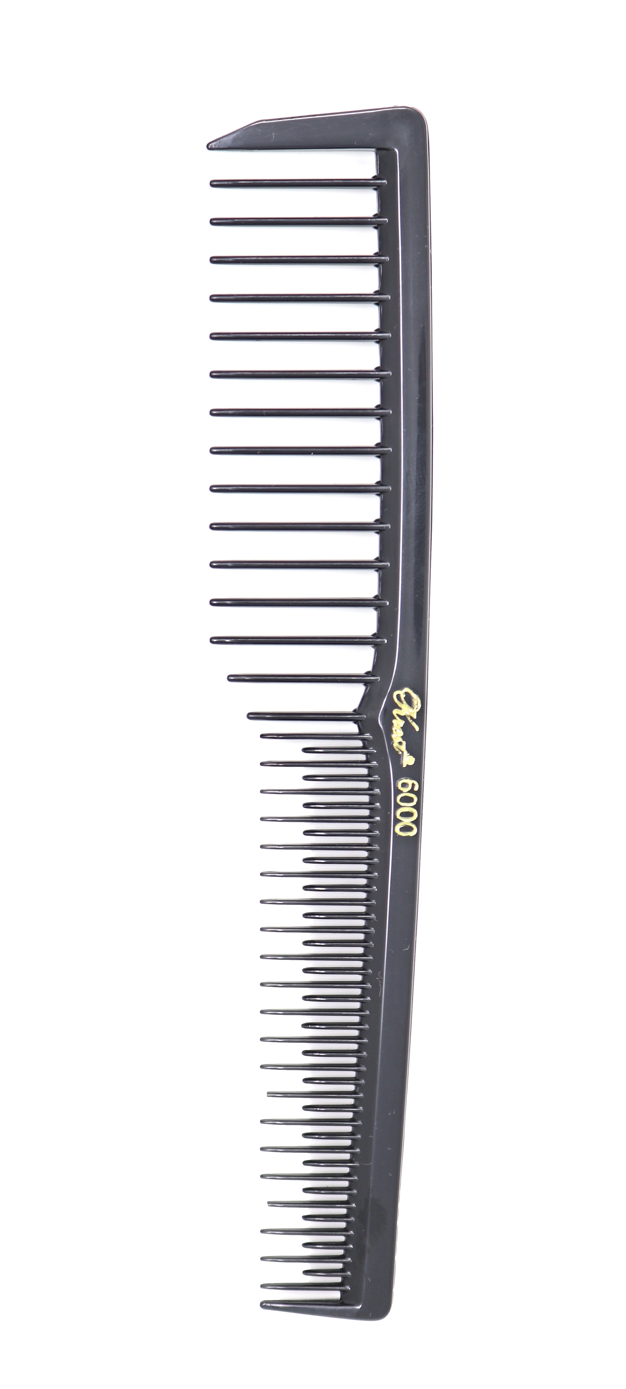 Krest #6000 Wide Tooth Teasing Comb Set - Black, 3 Pack | Perfect for Styling, Detangling & Volume Creation for All Hair Types