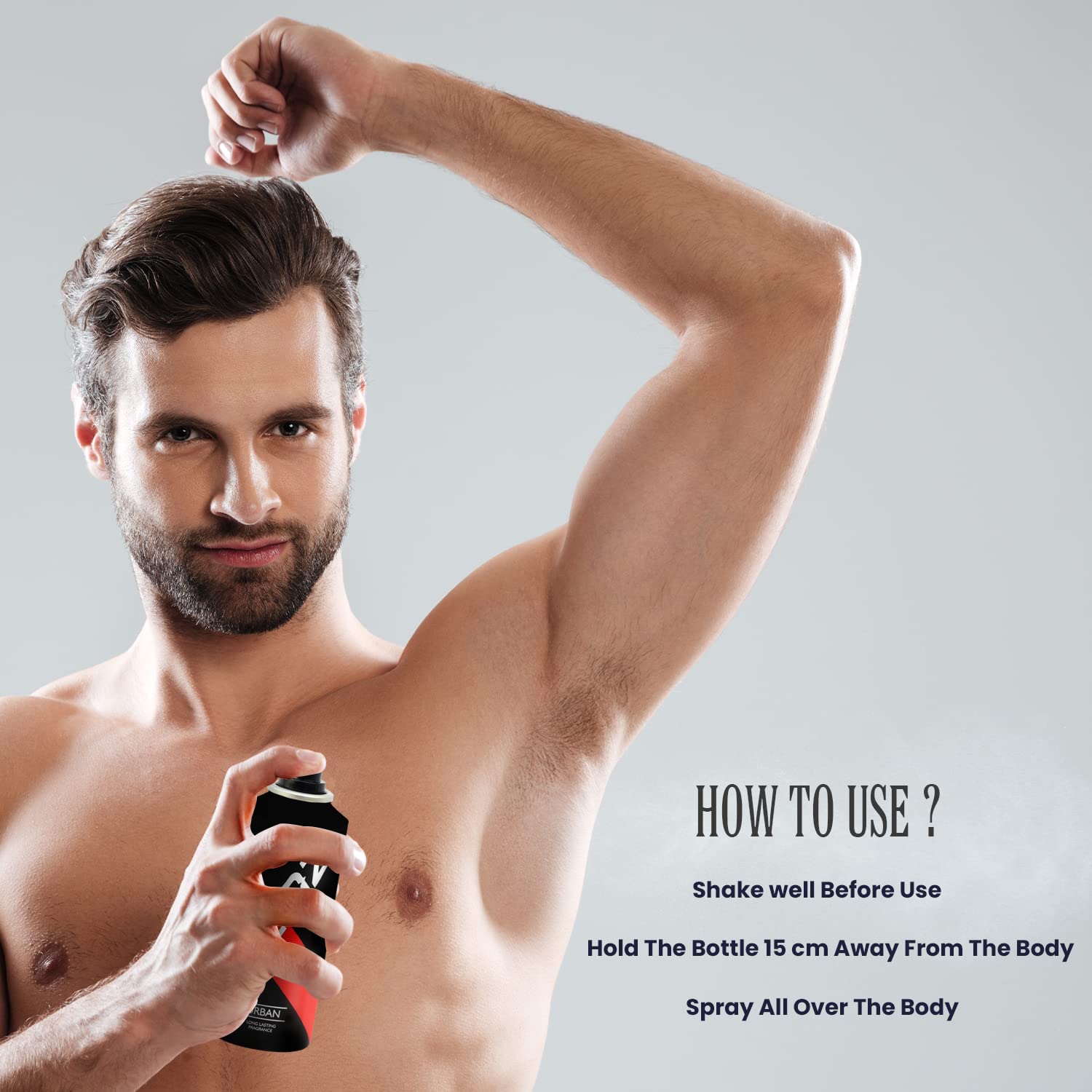 Premium Men's Deodorant Body Spray - Long Lasting Fresh Scent & Odor Protection | Luxury Cologne for Daily Use, Gym & Office | URBAN Scent (Single Pack)