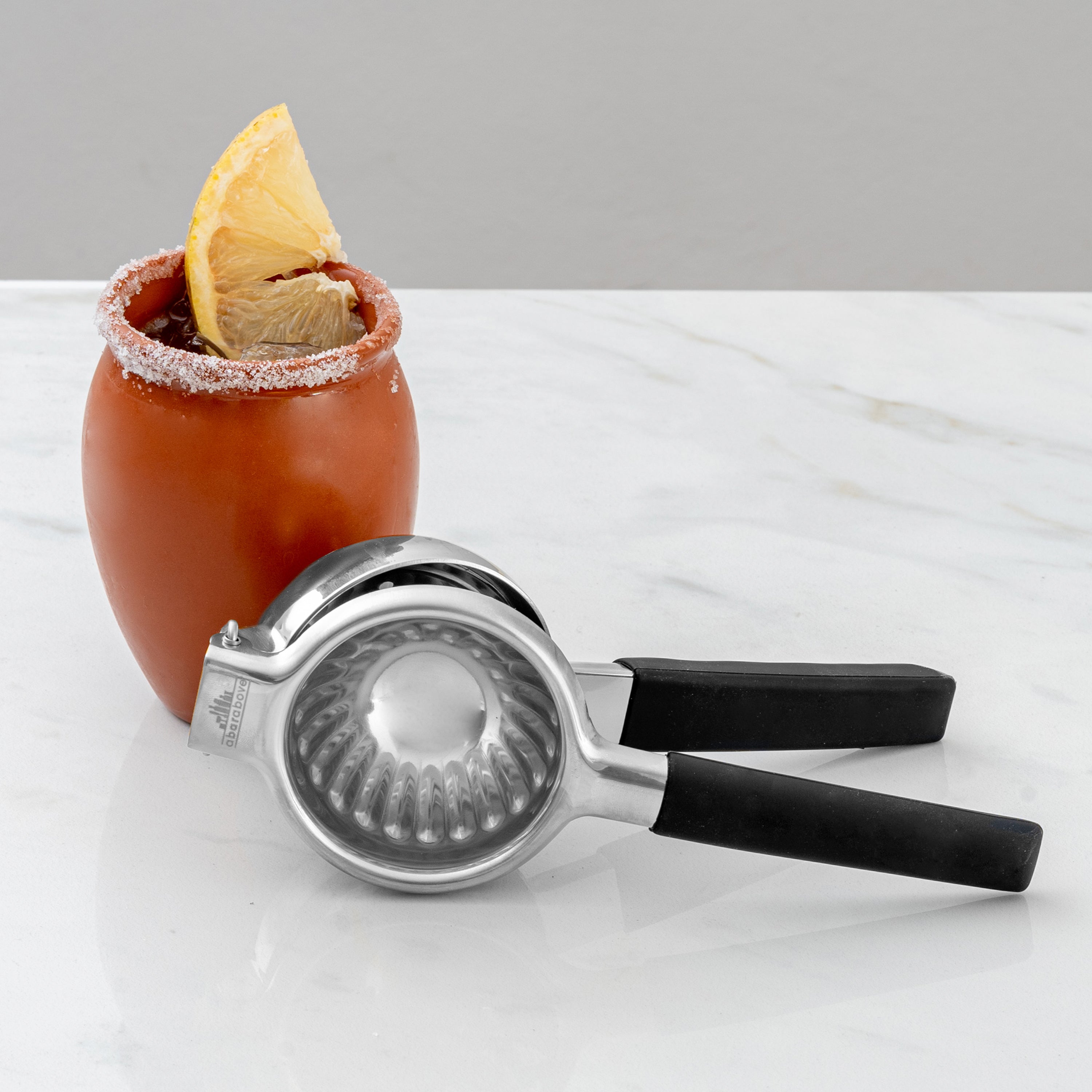 Premium Stainless Steel Citrus Juicer - Manual Hand Press Orange Lemon Lime Squeezer - Durable Kitchen Tool for Fresh Juice at Home, Restaurants & Bars