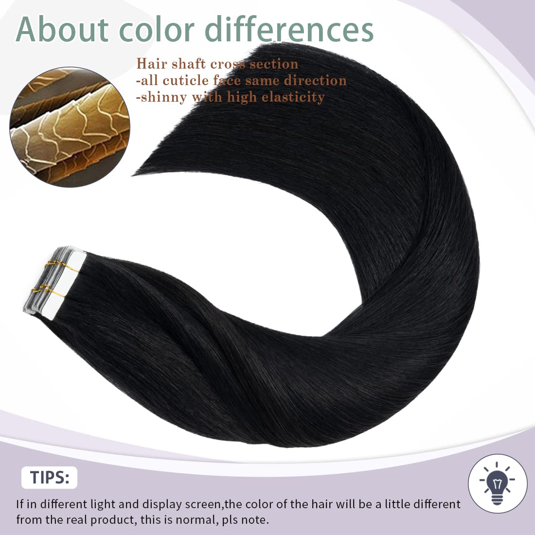 Premium Human Hair Tape-in Extensions 20Pcs 60g 20