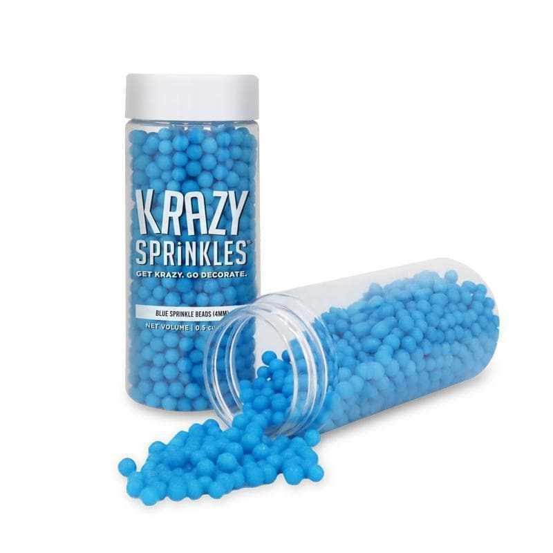Blue 4mm Beads Sprinkles for Jewelry Making, Cake Decorating & DIY Crafts - Bulk Beading Supplies