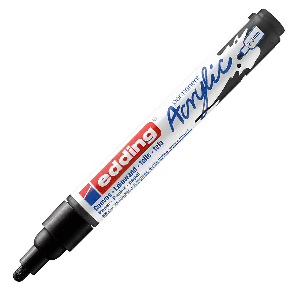 edding 5100 Acrylic Paint Marker - Medium Point (2.5mm) for Artists, DIY Crafts, Glass Painting & Rock Decor - Vibrant Waterproof Permanent Ink