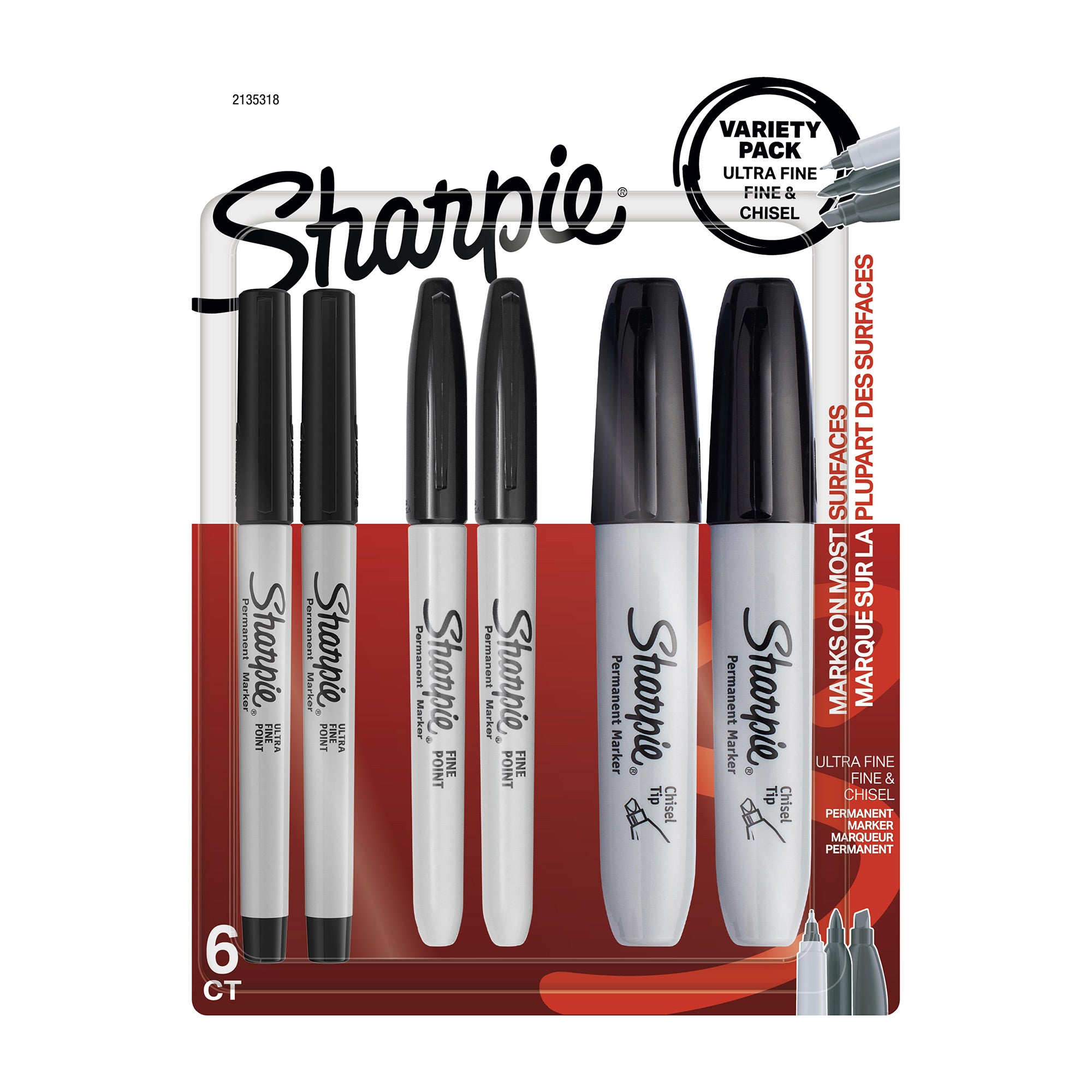 6-Piece Sharpie Marker Variety Pack - Assorted Colors for Writing, Drawing & Crafting | Perfect for Office, School & DIY Projects