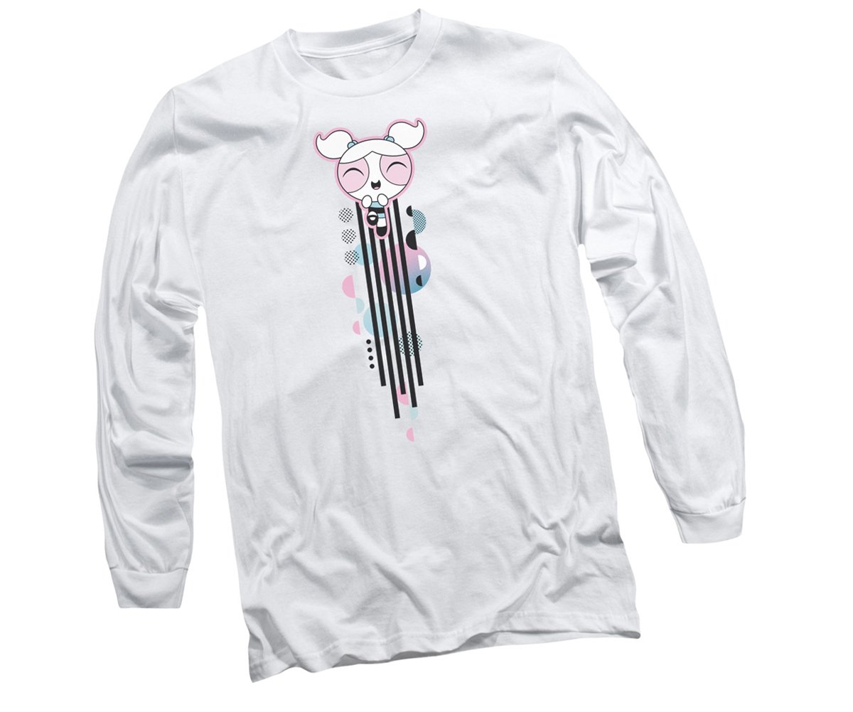 Powerpuff Girls Bubbles Character Long Sleeve Graphic T-Shirt for Women | Cartoon Inspired Casual Wear | Perfect for Cosplay, Anime Conventions & Everyday Fashion