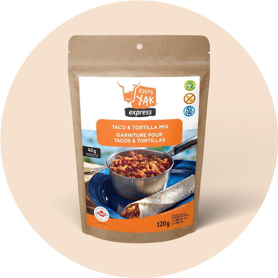 Happy Yak Vegetarian Taco & Tortilla Mix - Gluten Free, Non-GMO, Easy to Make - Perfect for Taco Tuesday, Meal Prep & Healthy Mexican Dinners
