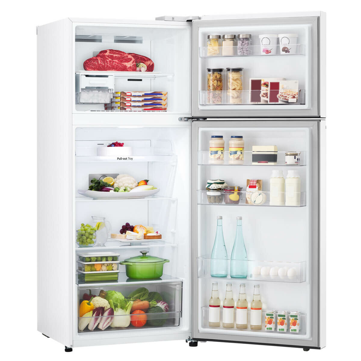LG 375L Top Mount Refrigerator in White - Energy Efficient GT 5W Model - Perfect for Small Kitchens, Apartments & Dorm Rooms
