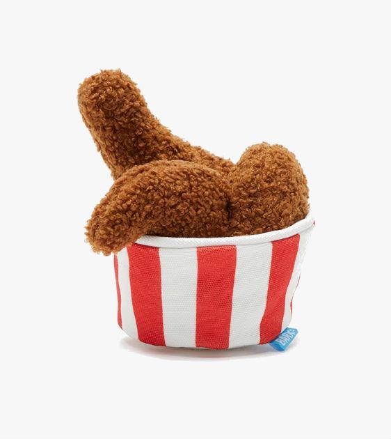 **BarkShop Cooped Up Fried Chicken Dog Plush Toy - Soft & Durable Chew Toy for Small & Large Dogs - Perfect for Playtime, Training & Cuddling**
