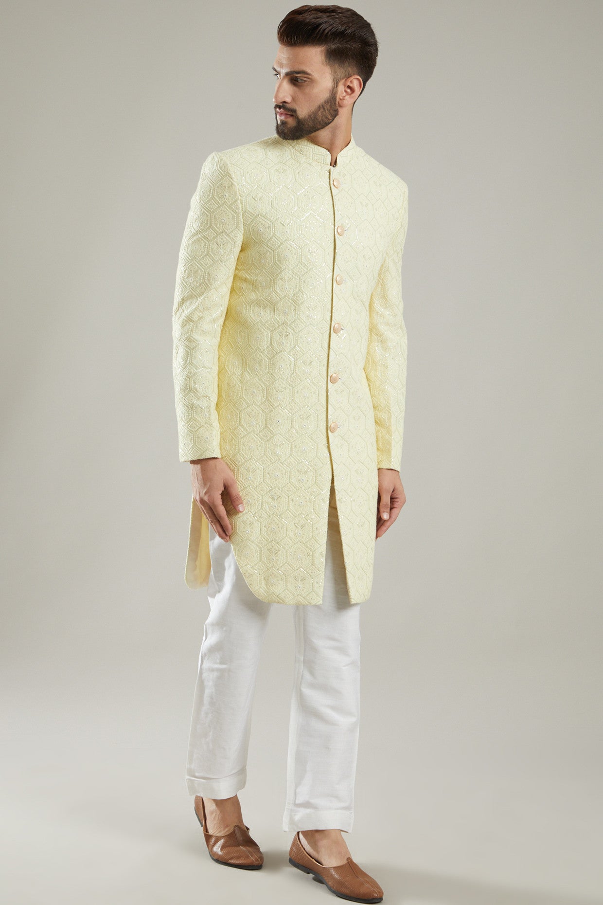 Stylish Lime Silk Indo Western Jacket for Women - Elegant Fusion Fashion - Perfect for Weddings, Parties & Special Occasions