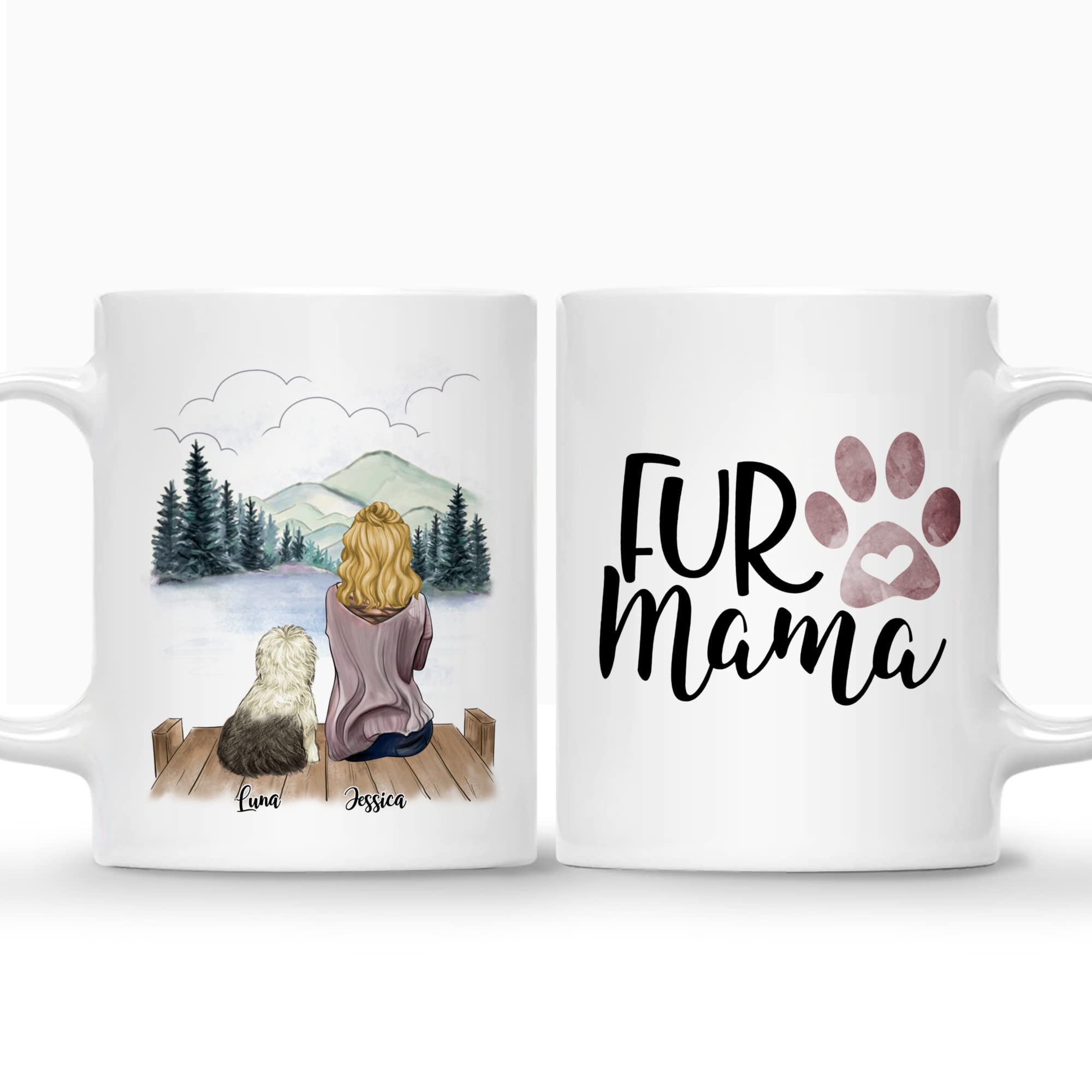 Personalized Dog Mom Coffee Mug - Custom Dog Lover Gift for Women with Name & Design - 11oz Ceramic Mug for Christmas, Mother's Day, Birthday - Perfect Gift for Dog Owners & Fur Mamas - Great for Coffee, Tea & Hot Drinks at Home or Office