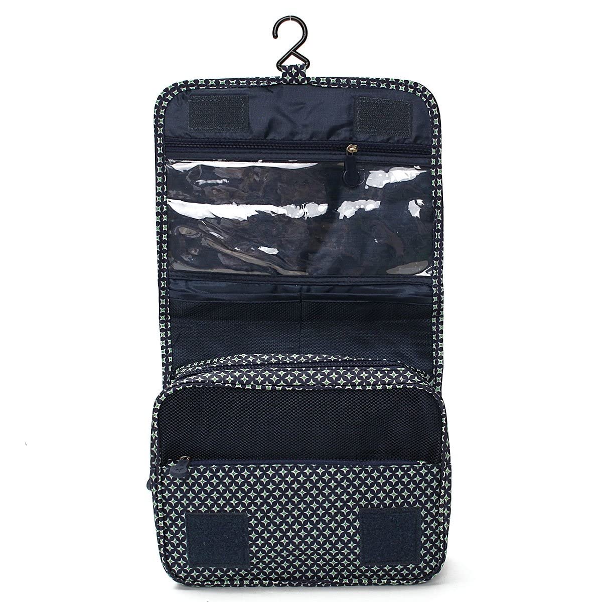 WANQLYN Professional Cosmetic Makeup Kit Organizer - Waterproof Travel Makeup Bag with Storage Pouch, Dark Blue Cosmetic Case for Women | Perfect for Travel, Home & Salon Organization