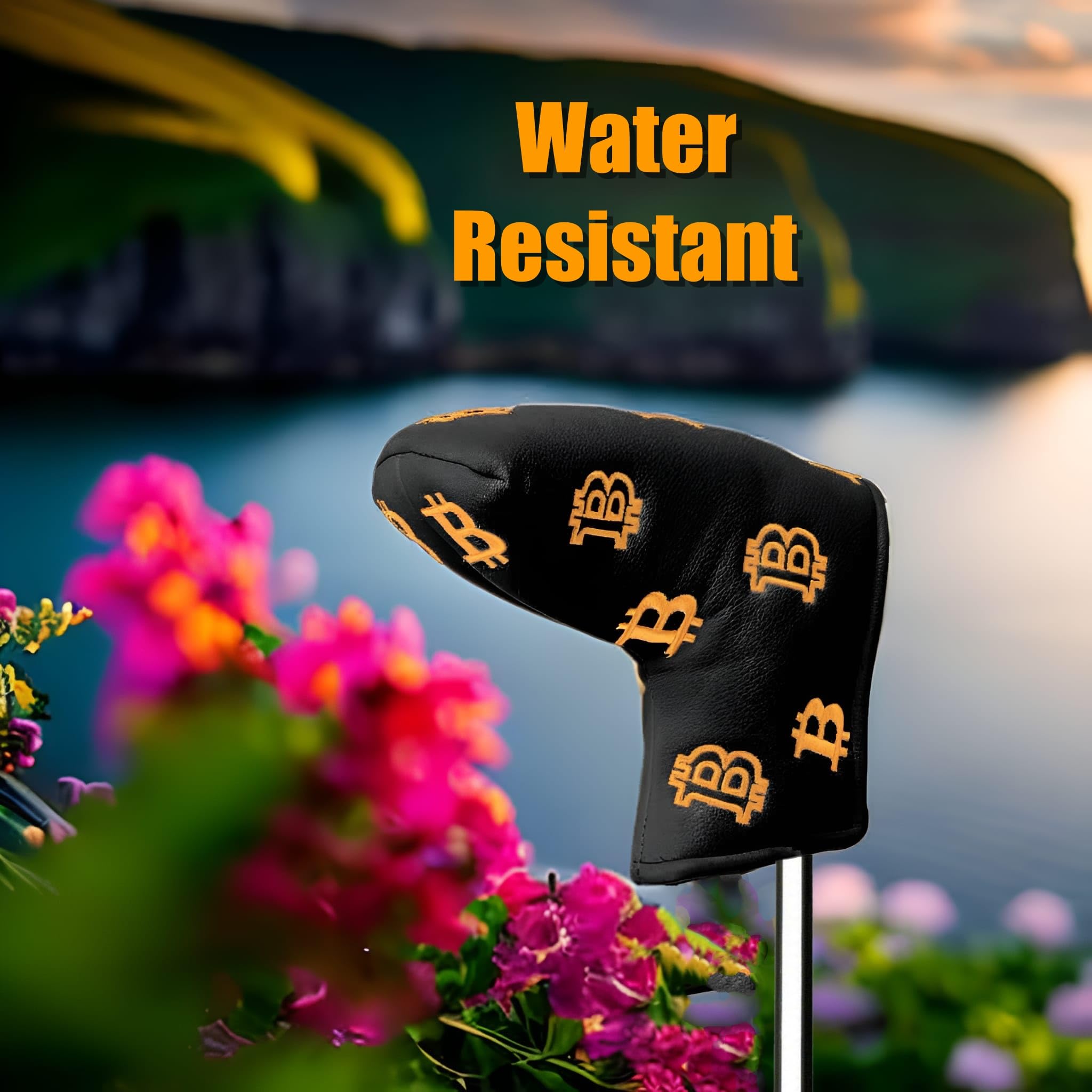 Bitcoin Golf Putter Cover for Blade Putters - Premium Golf Club Headcover for Protection - HODL 21 Golf Accessories (Black) - Perfect for Crypto Enthusiasts & Golf Lovers on the Course