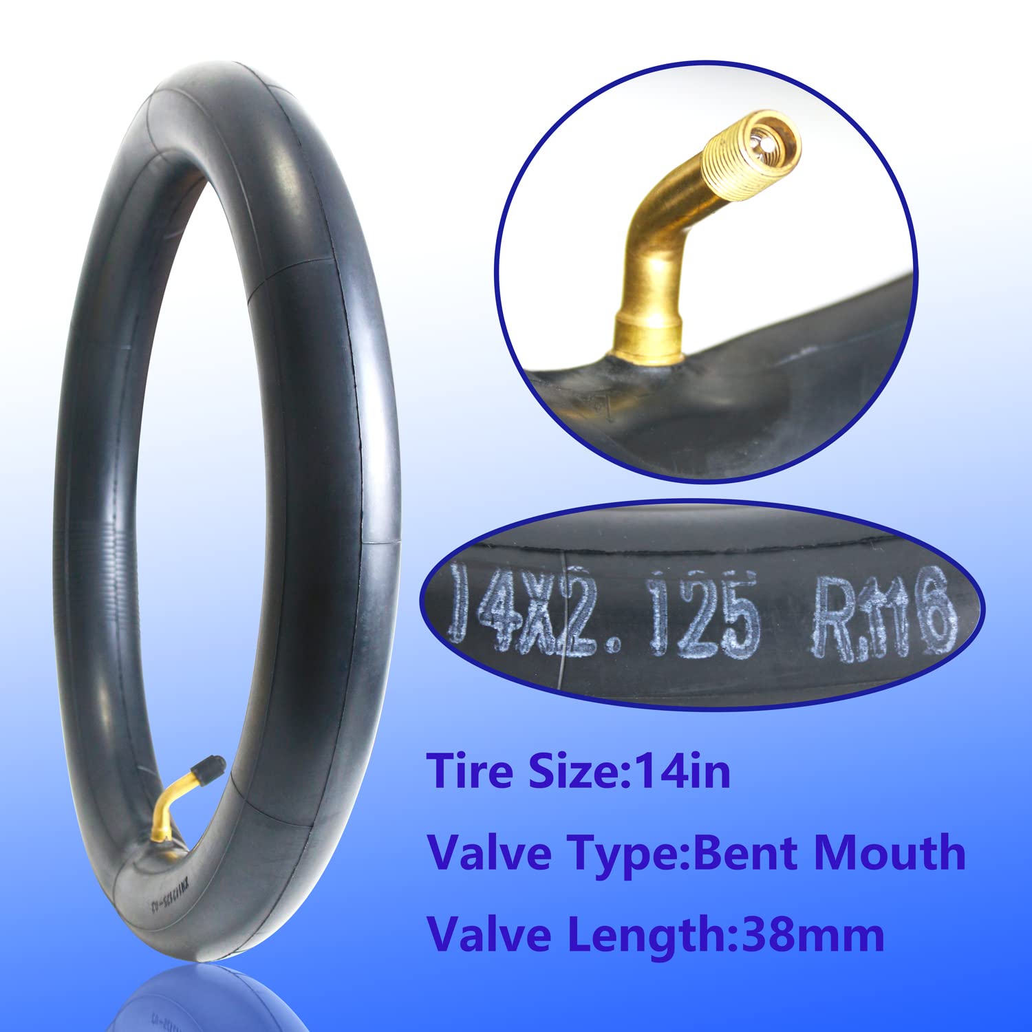 14x2.125 Bike Folding Tire - 14 Inch Replacement Wheel for Gas/Electric Scooters & E-Bikes - Durable & Strong E-Bike Parts - Perfect for Commuting, Urban Riding & Off-Road Adventures