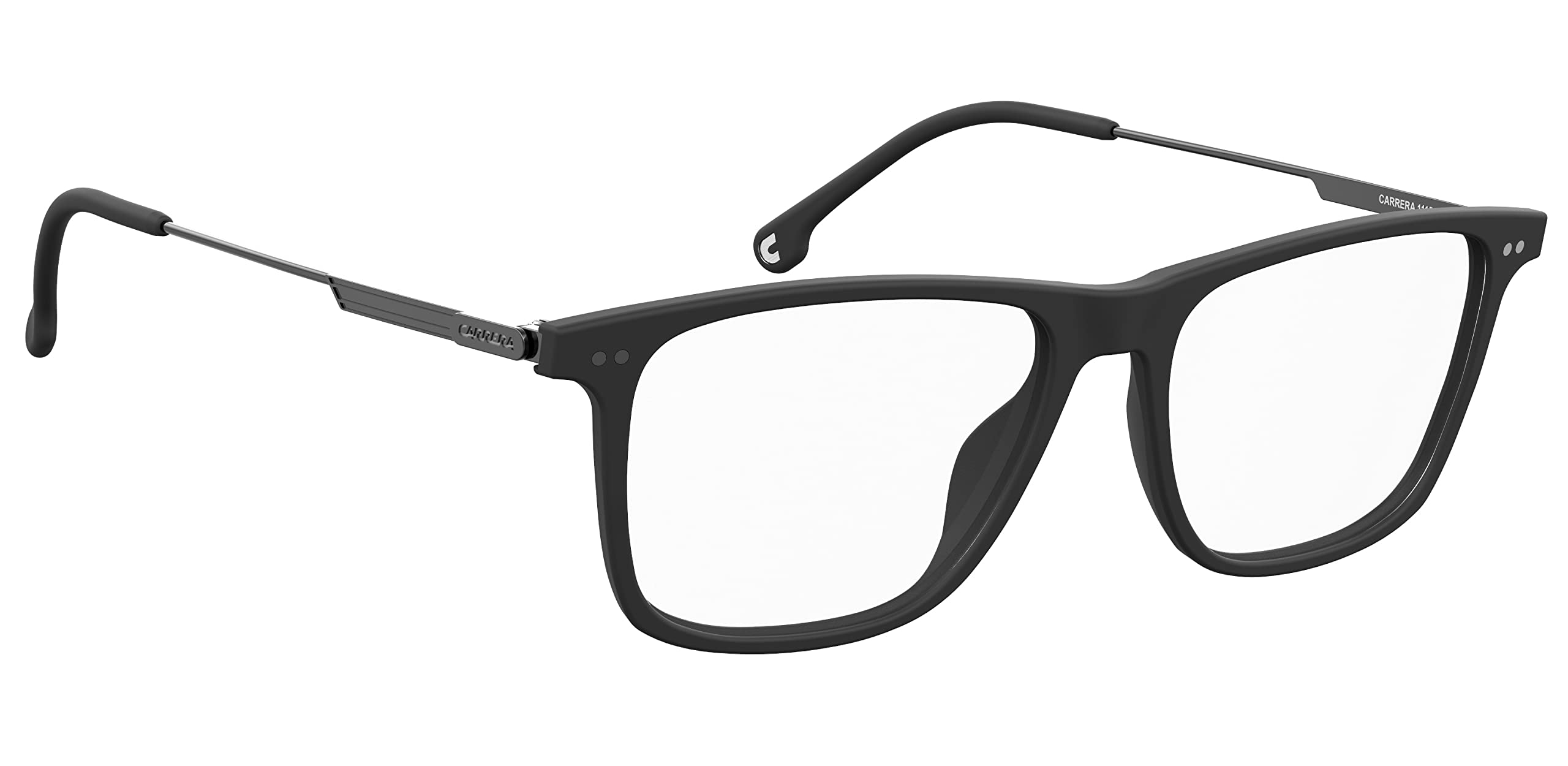 Carrera 1115 Matte Black Rectangular Prescription Eyeglass Frames for Men - 52mm Lens Width, 16mm Bridge - Perfect for Work, Reading & Everyday Wear