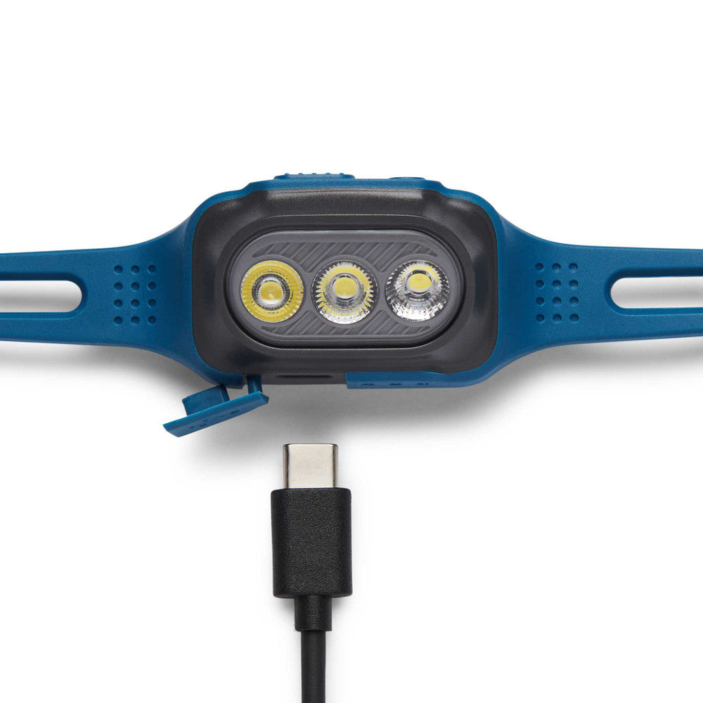 Black Diamond Deploy Run Headlamp - Rechargeable LED Headlight for Running, Hiking & Camping - Hands-Free Light for Outdoor Adventures & Nighttime Activities
