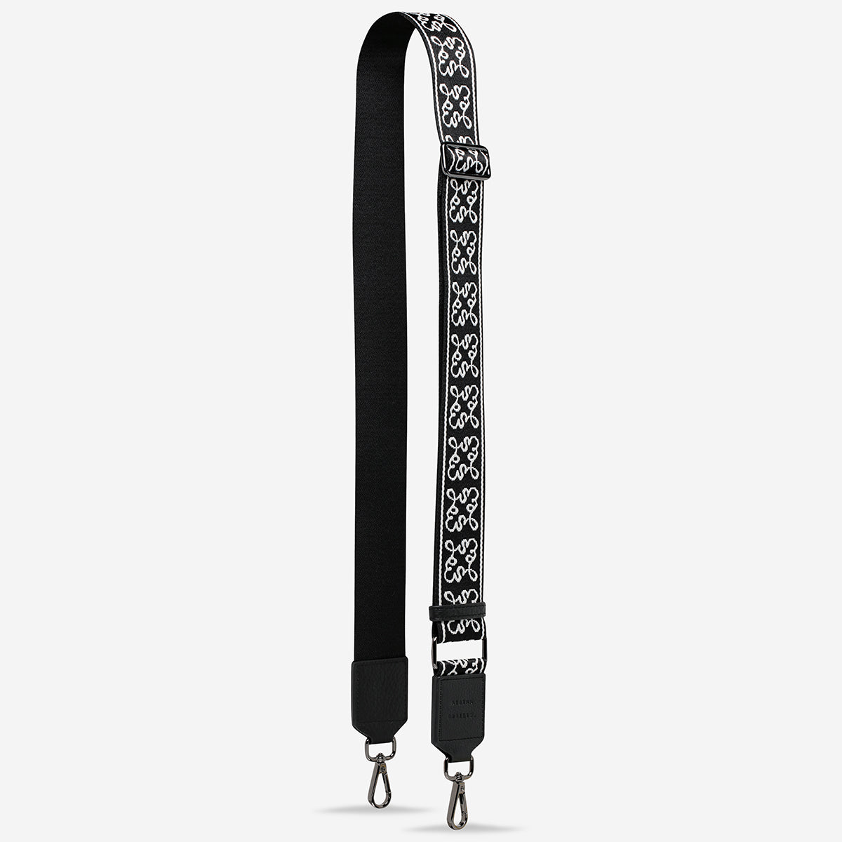 Jacquard Strap Medium Black - Premium Woven Adjustable Belt for Men & Women | Perfect for Casual Wear, Office Attire & Fashion Accessories