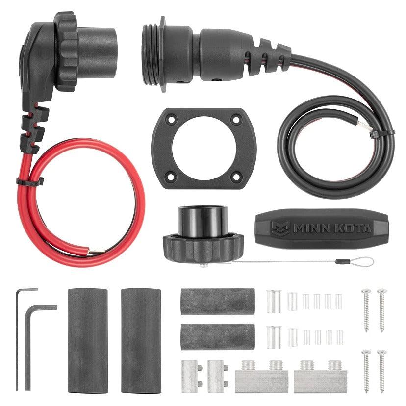 Minn Kota MKR 28 Trolling Motor Plug and Receptacle Kit - Waterproof Marine Electrical Connector for Bass Boats, Fishing Kayaks & Pontoon Boats