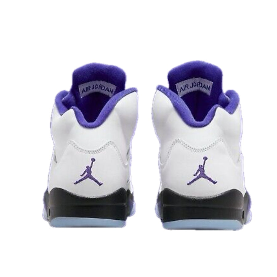 Air Jordan 5 Retro Dark Concord White Black Basketball Shoes - Men's High-Top Sneakers for Streetwear & Court Performance
